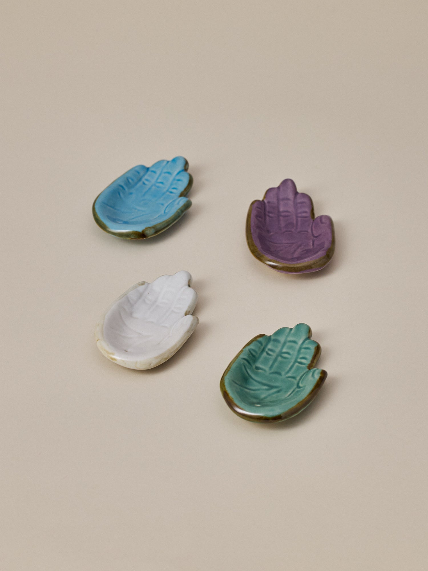 Ceramic hand incense holder