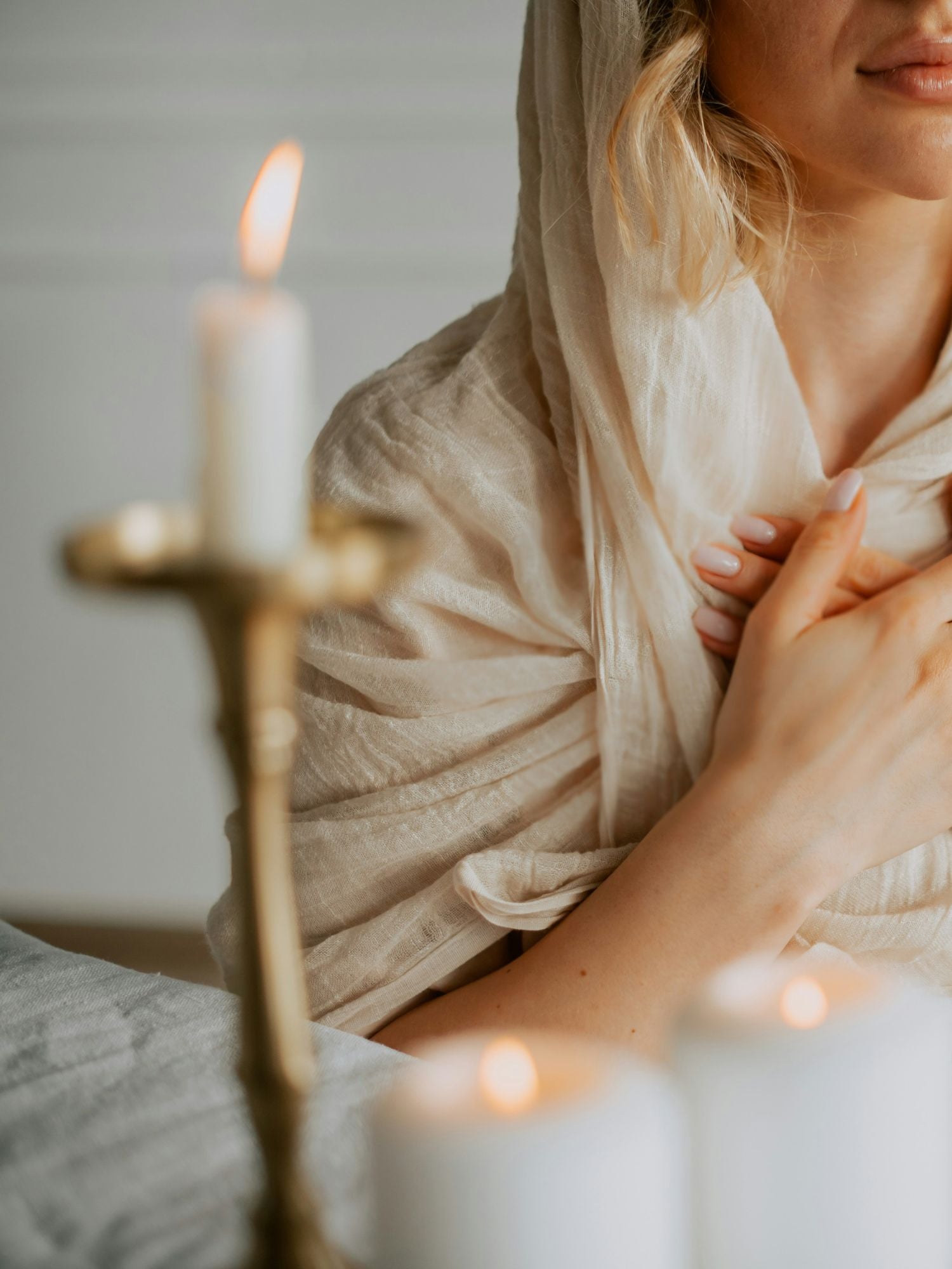 Yoga & Meditationssjal Kastanjebrun