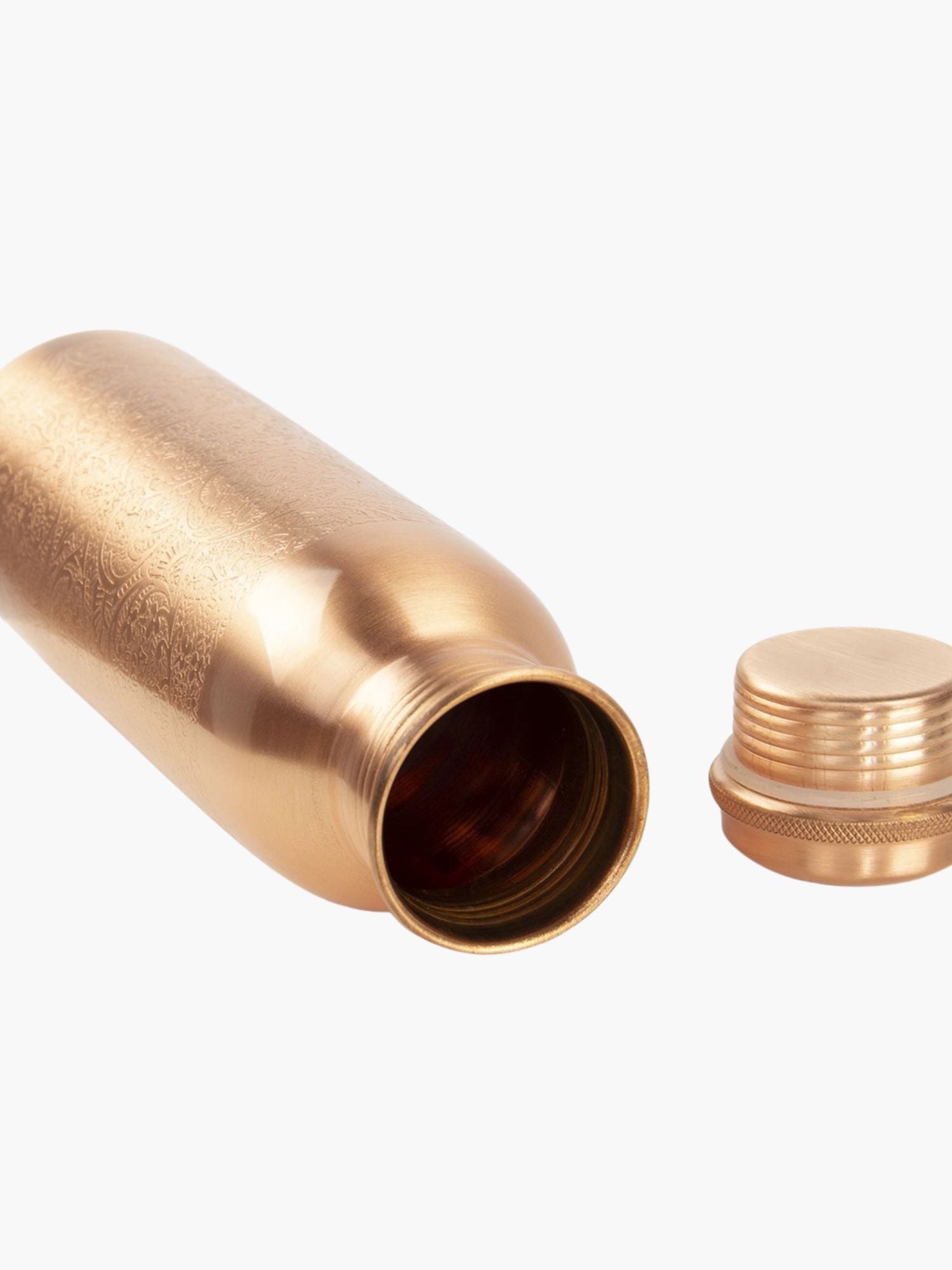 Koppar vattenflaska ornament med skruvlock 800ml