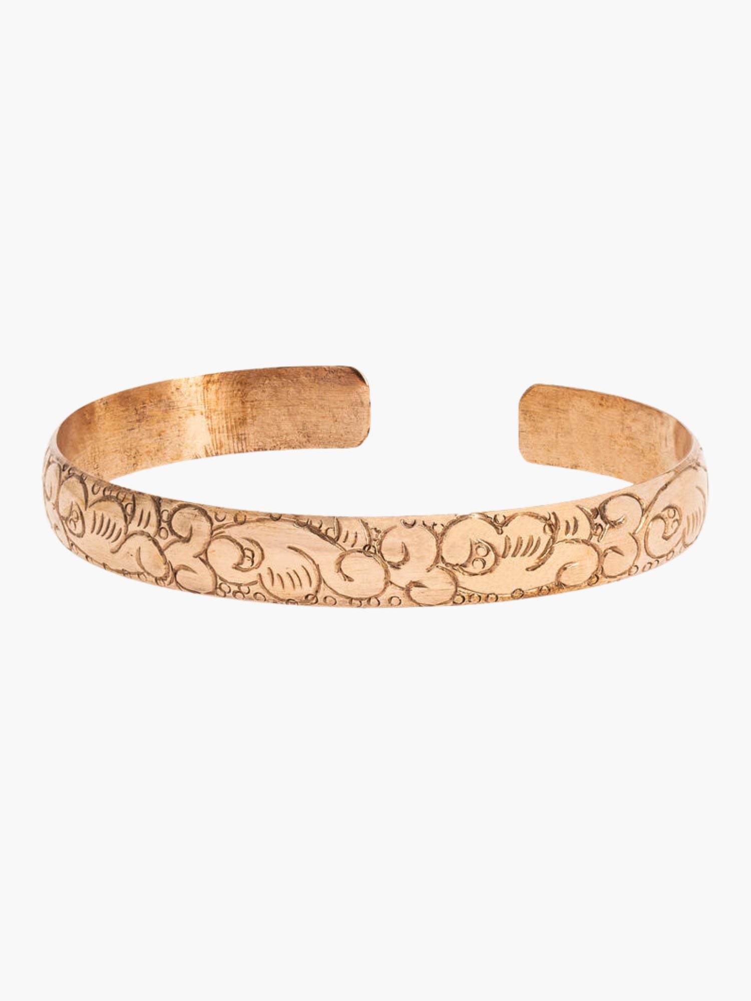 Koppararmband Tibetan Engraving