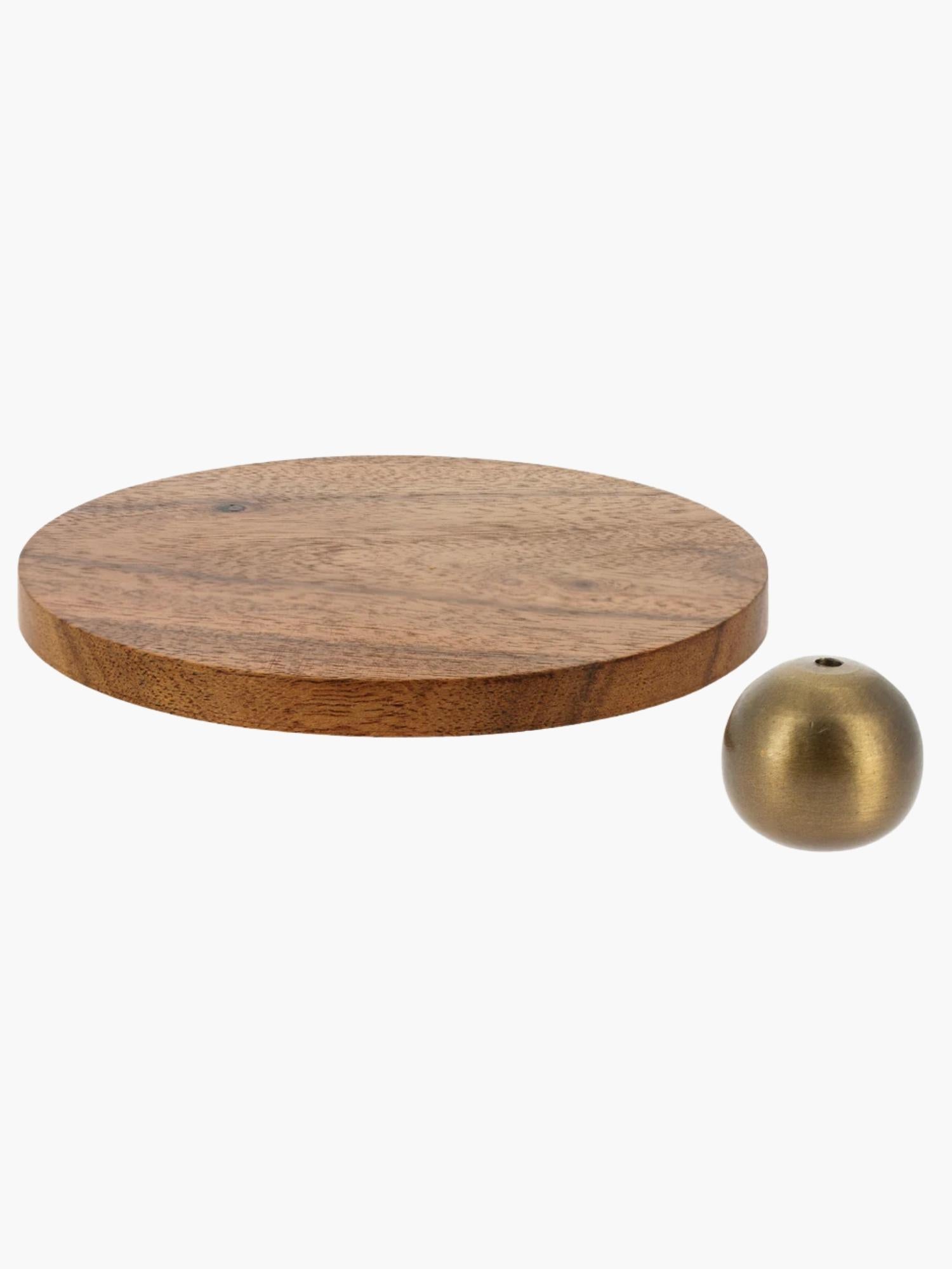 Sun & Moon incense holder - Brass