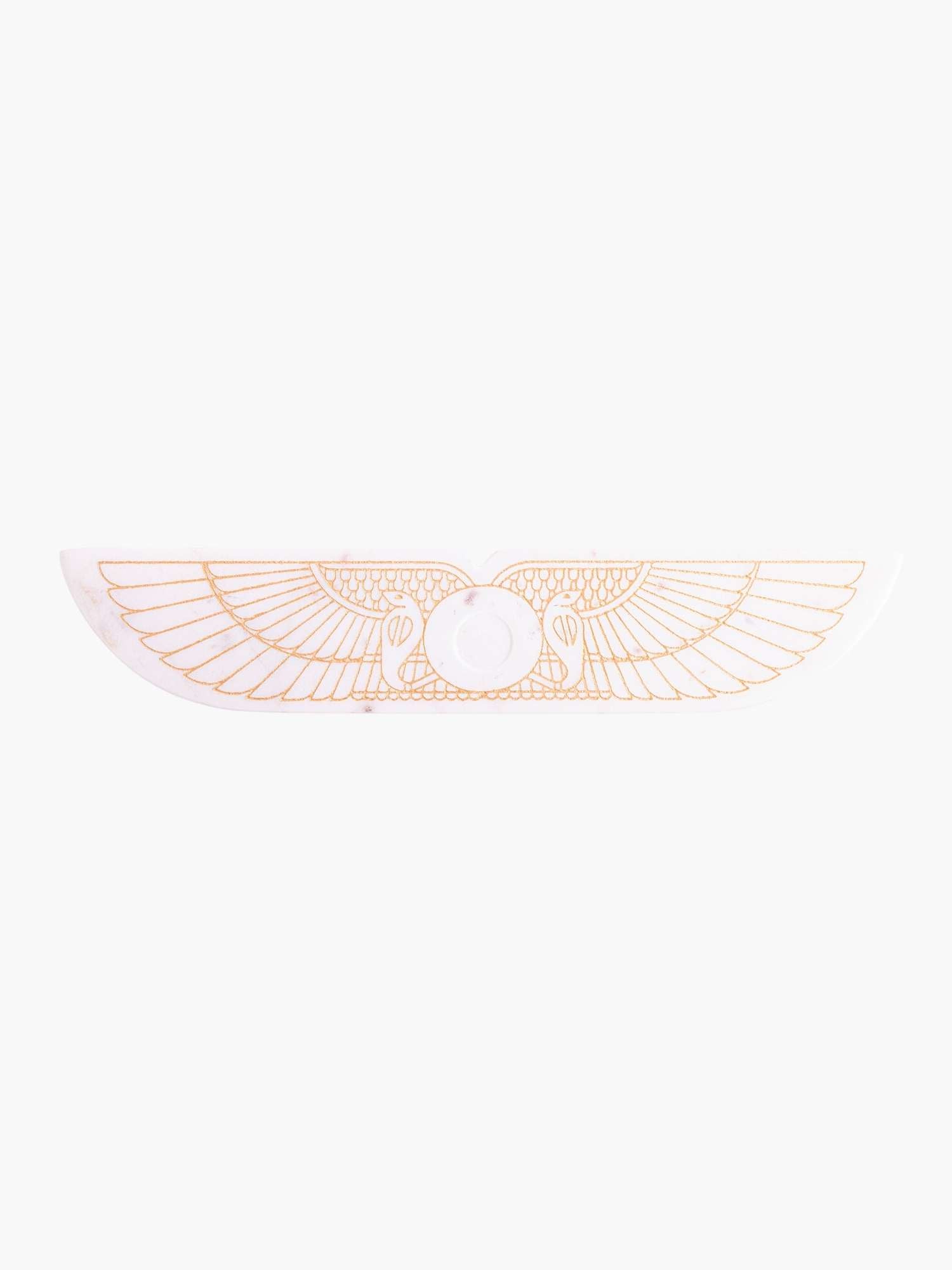 Horus Wings incense holder white marble