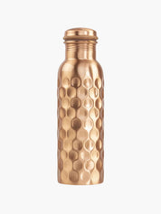 Koppar hamrad vattenflaska med skruvlock 800ml