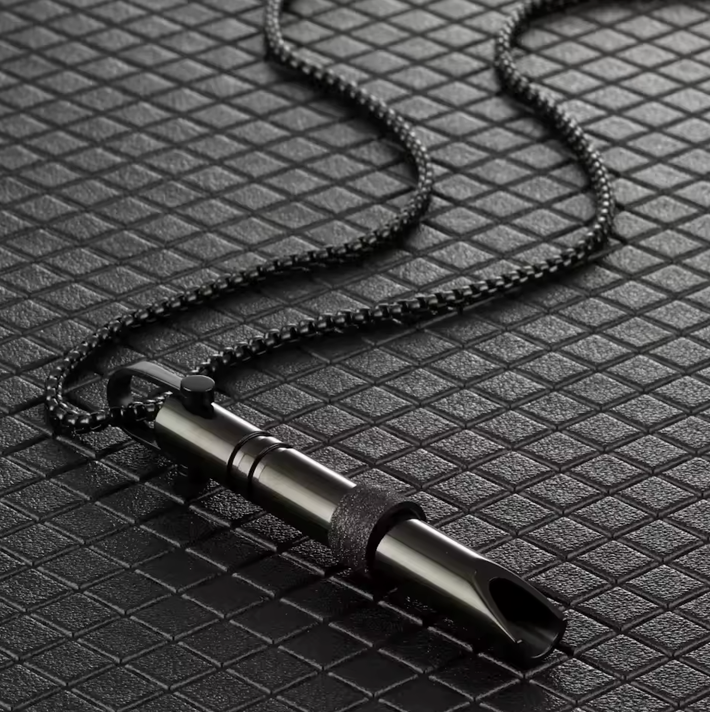 Stress & Anxiety Relief Breathing Necklace Black