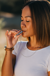 Stress & Anxiety Relief Breathing Necklace Black