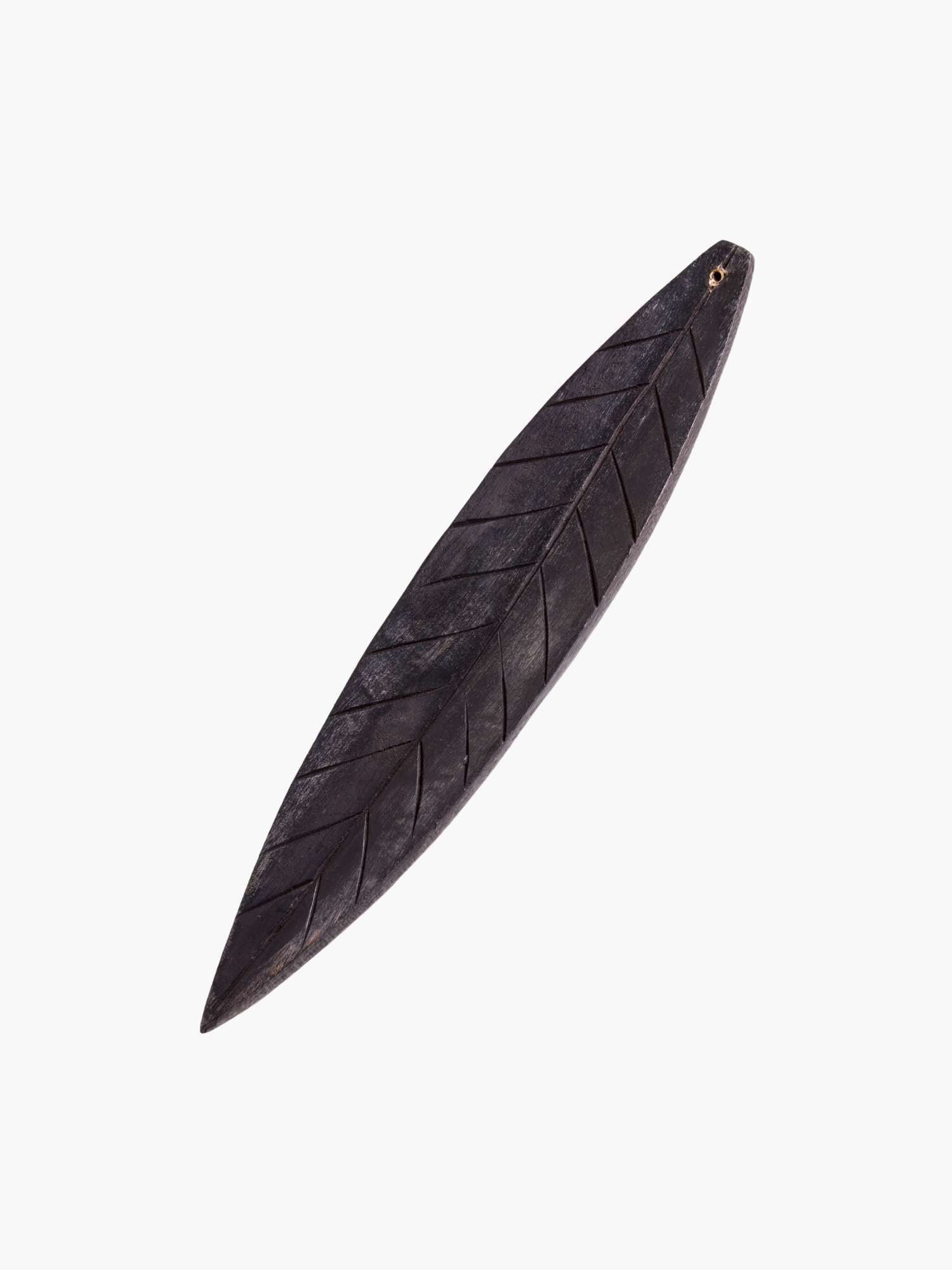 Dark Wood Leaf incense holder