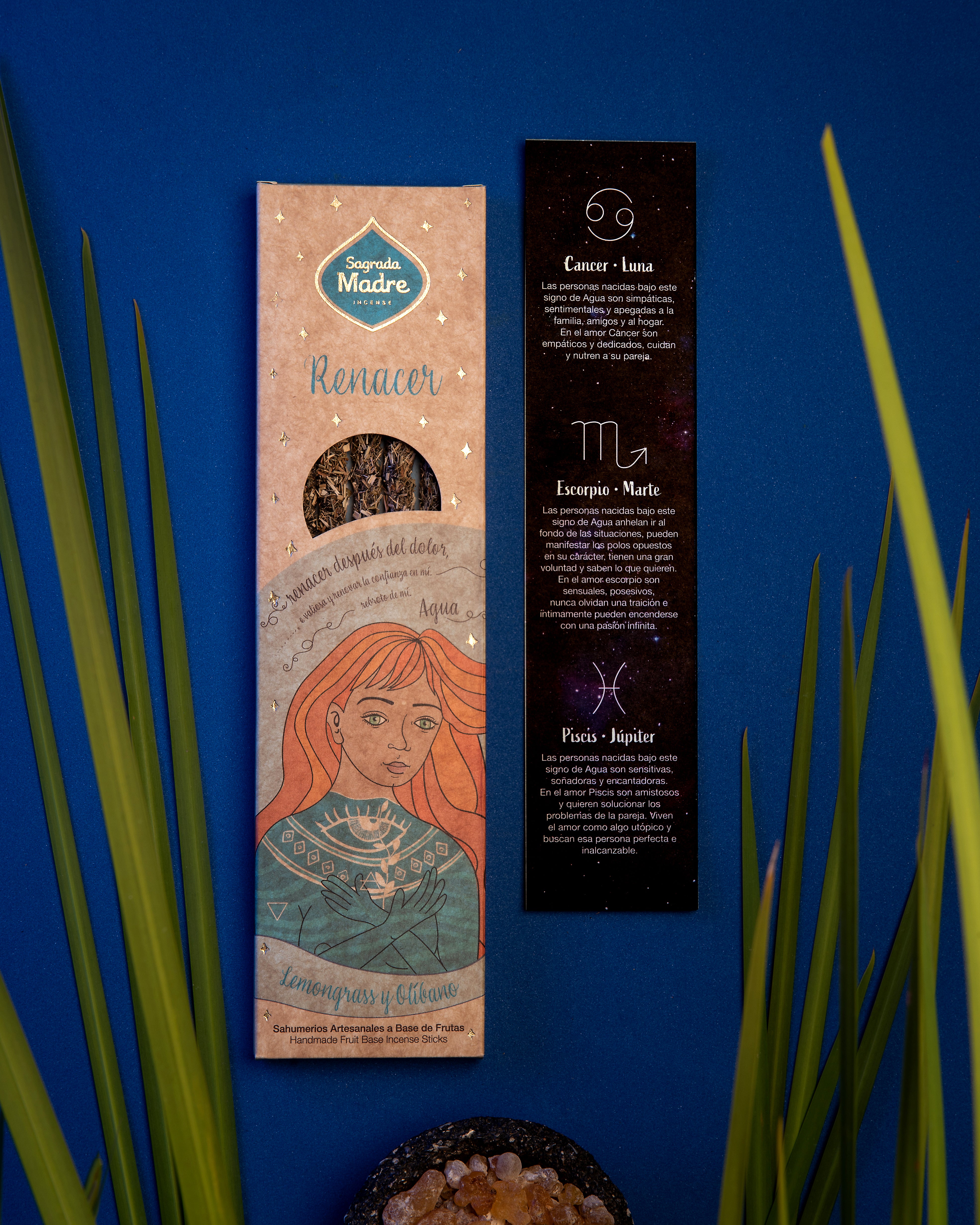 Water Element Lemongrass & Frankincense Incense Sagrada Madre