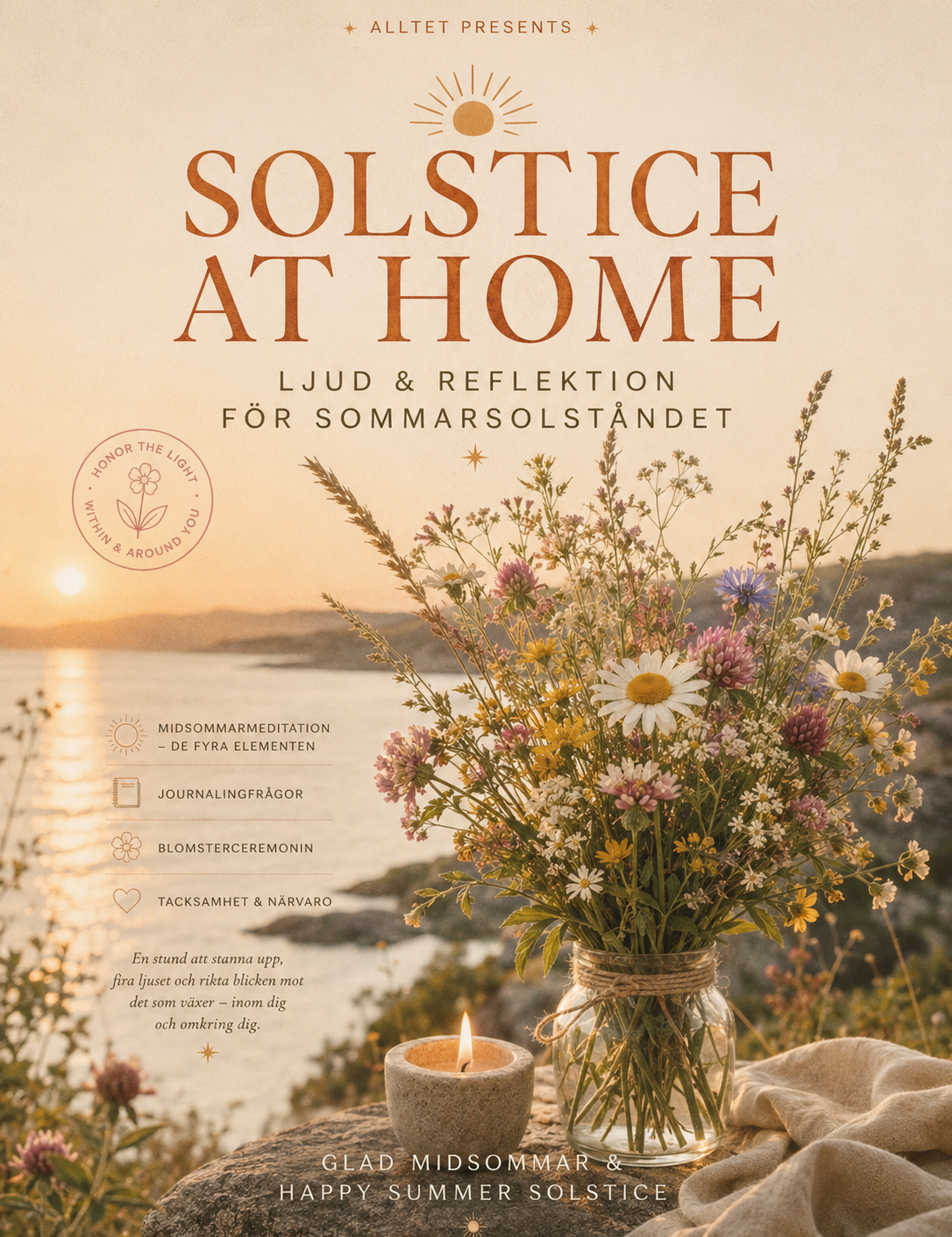 SOLSTICE AT HOME - Ljud & Reflektion för Midsommarafton