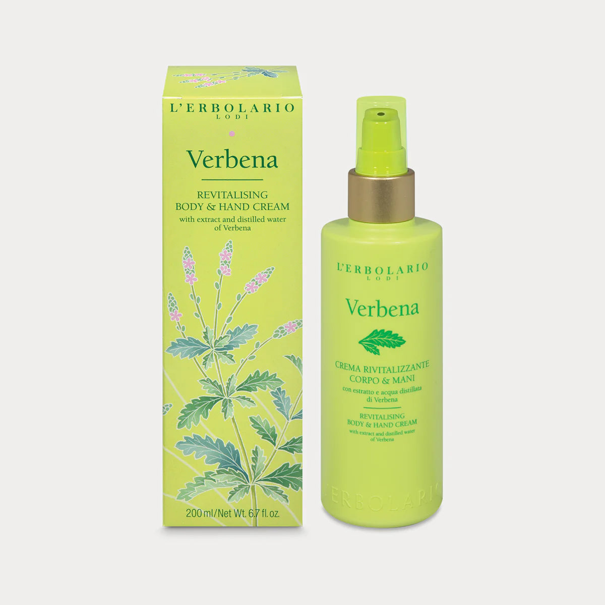 L’Erbolario Revitalising Body & Hand Cream Verbena 200 ml