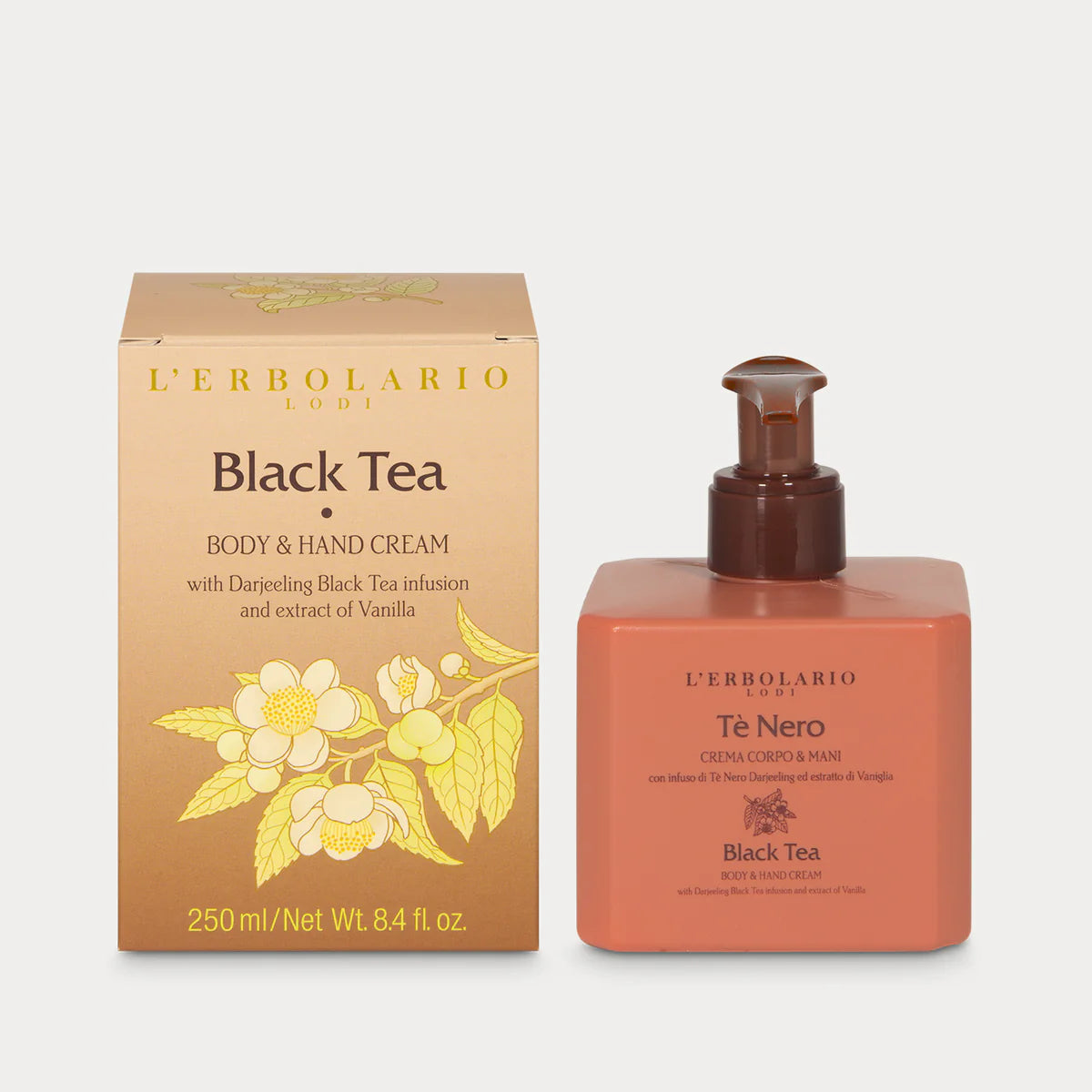 L’Erbolario Body & Hand Cream Black Tea 250 ml