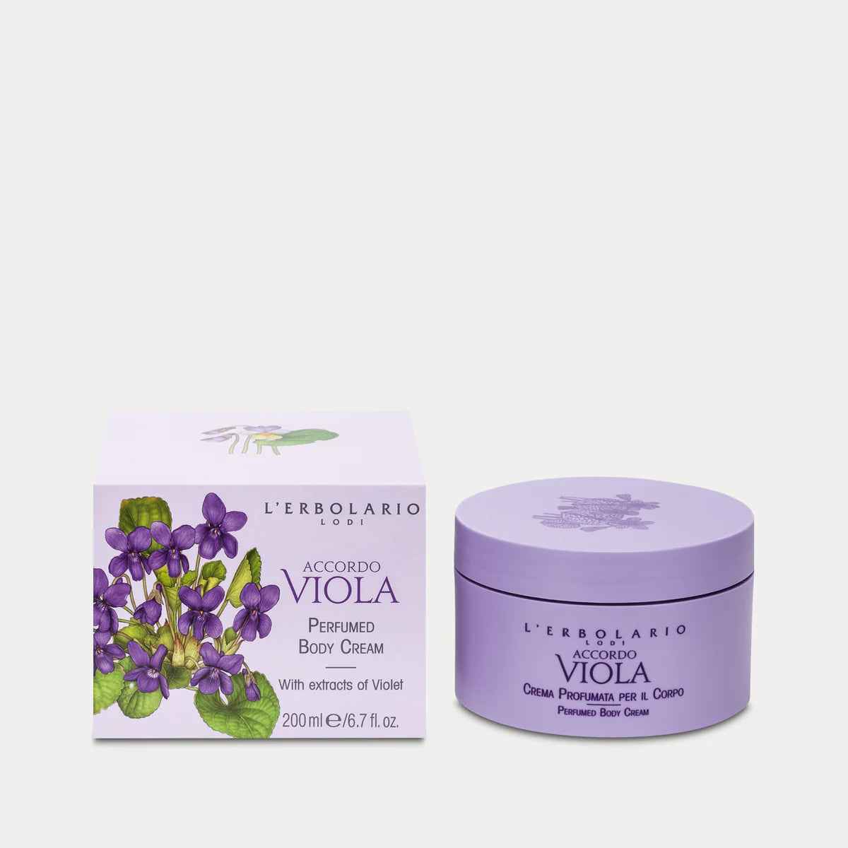L’Erbolario Perfumed Body Cream Accordo Viola 200 ml