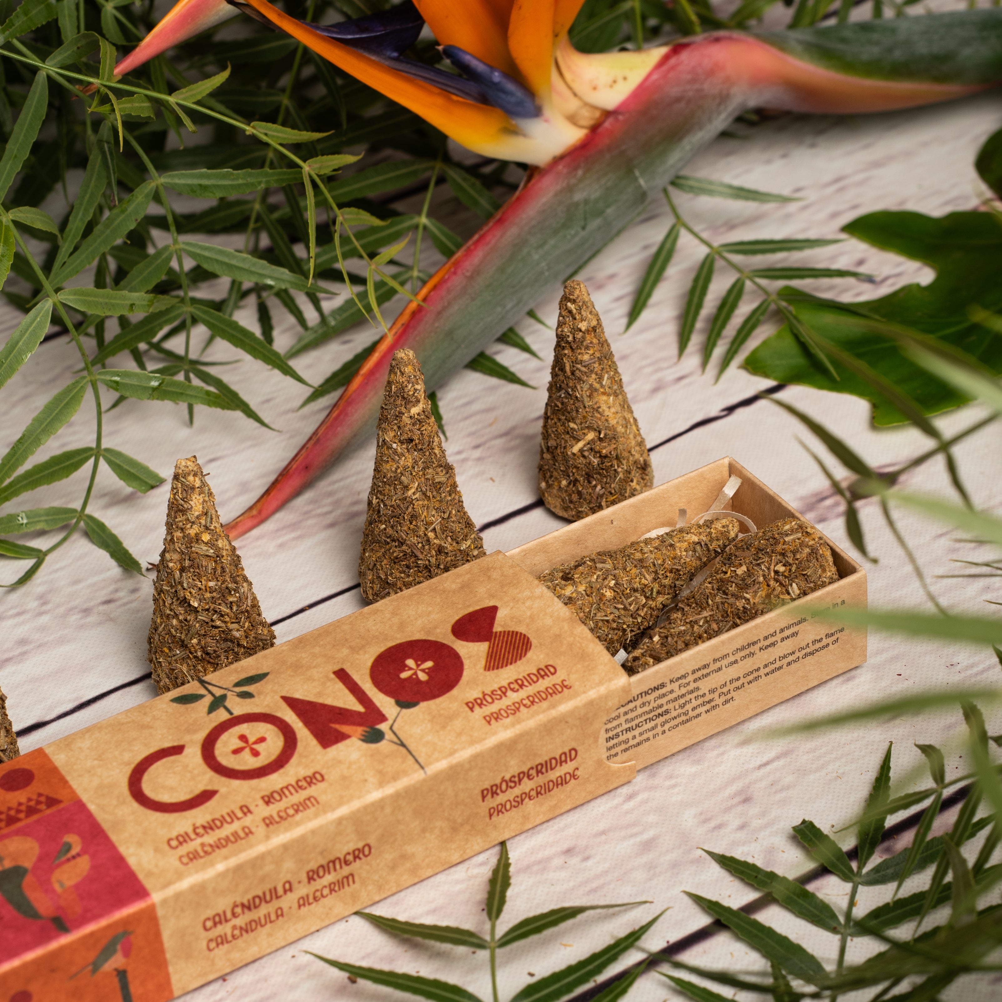 Calendula &amp; Rosemary incense cones Sagrada Madre