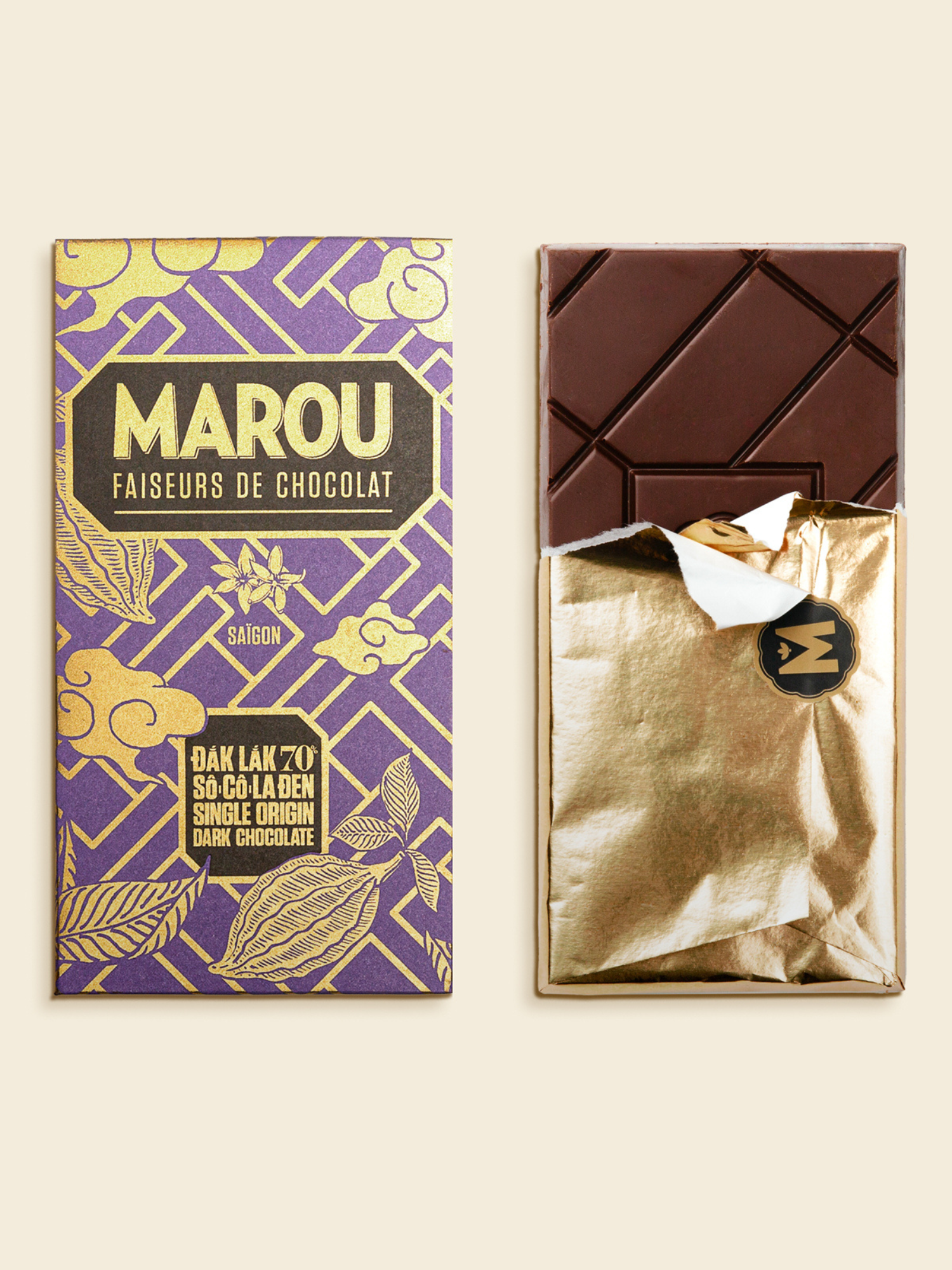 Dark Chocolate Lam Dong 74% Marou 80g