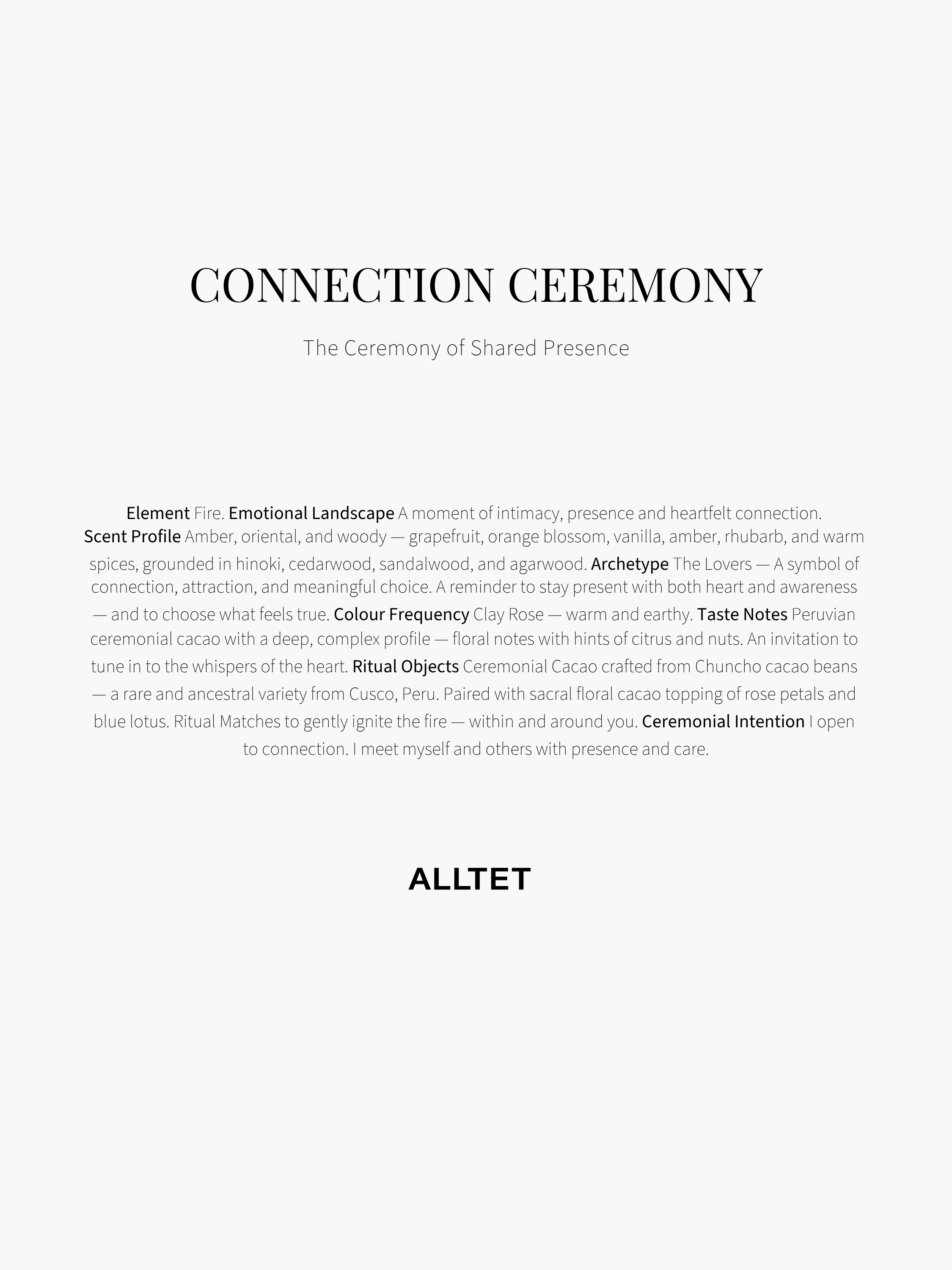 ALLTET CEREMONY - CONNECTION