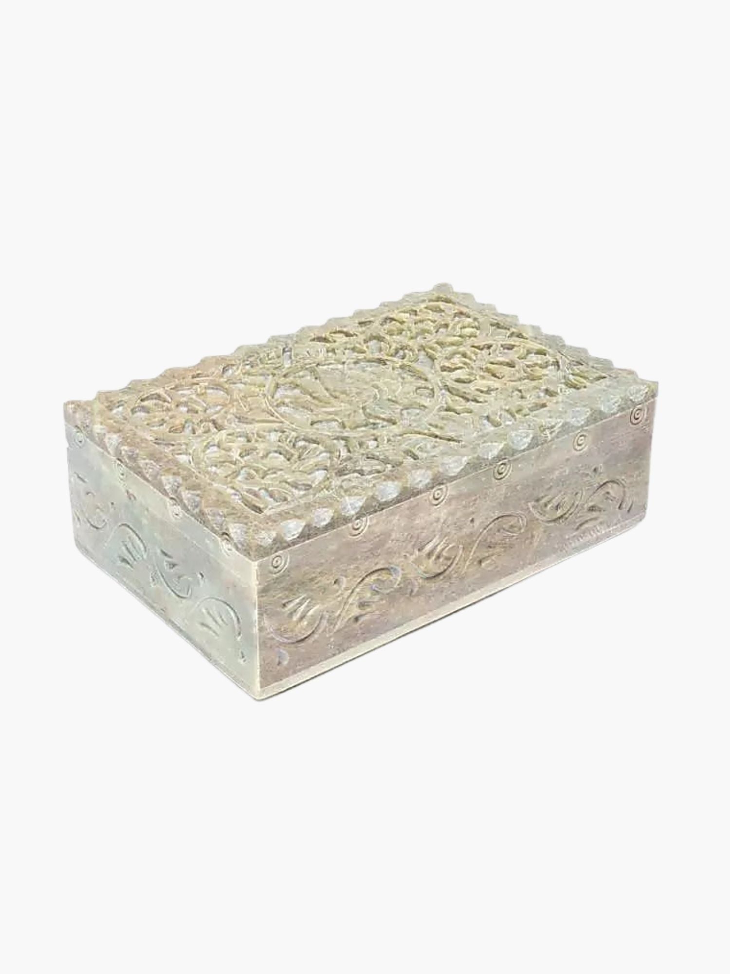 Soapstone Tarot & Jewellery Box Lotus