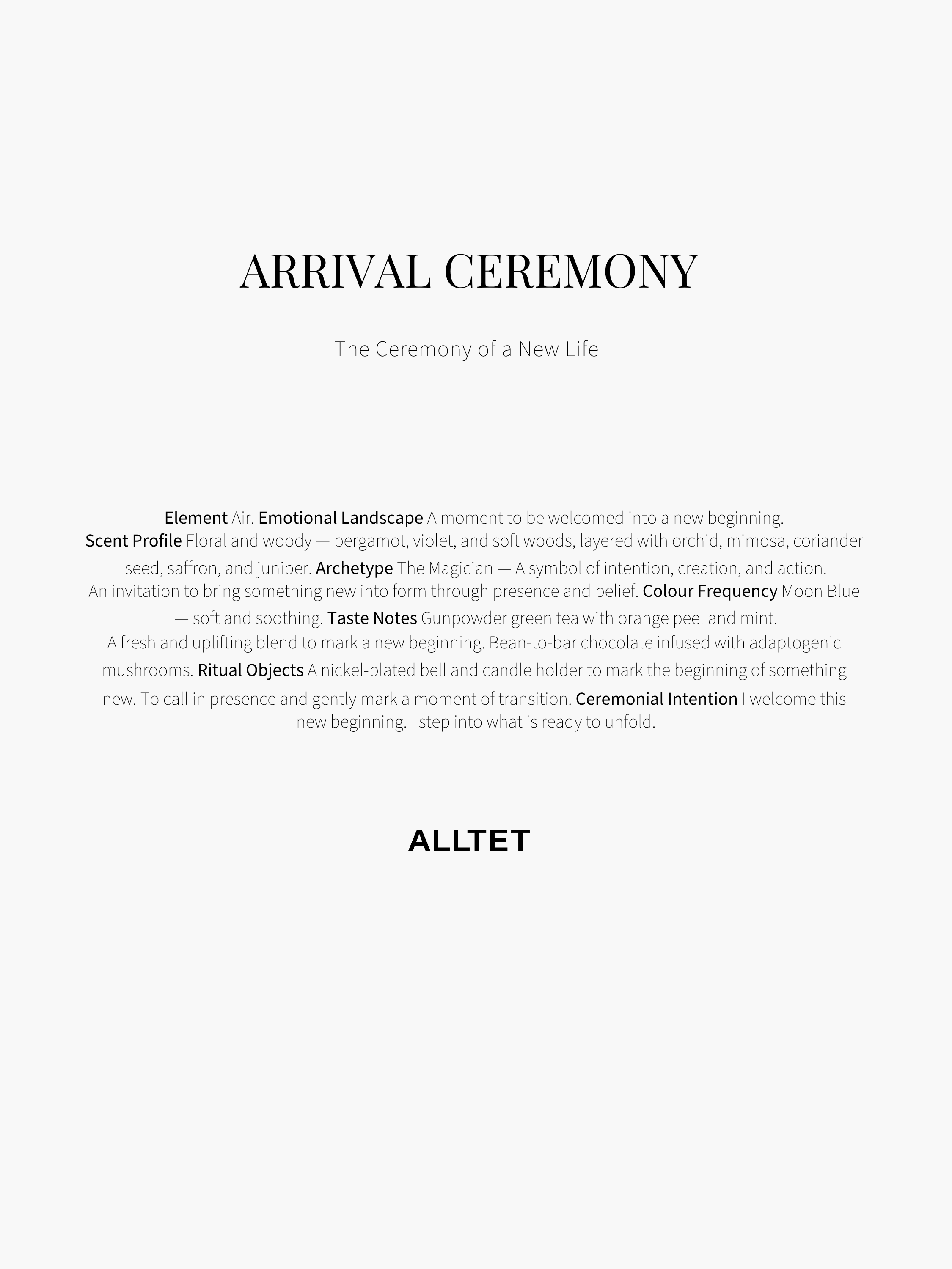 ALLTET CEREMONY - ARRIVAL