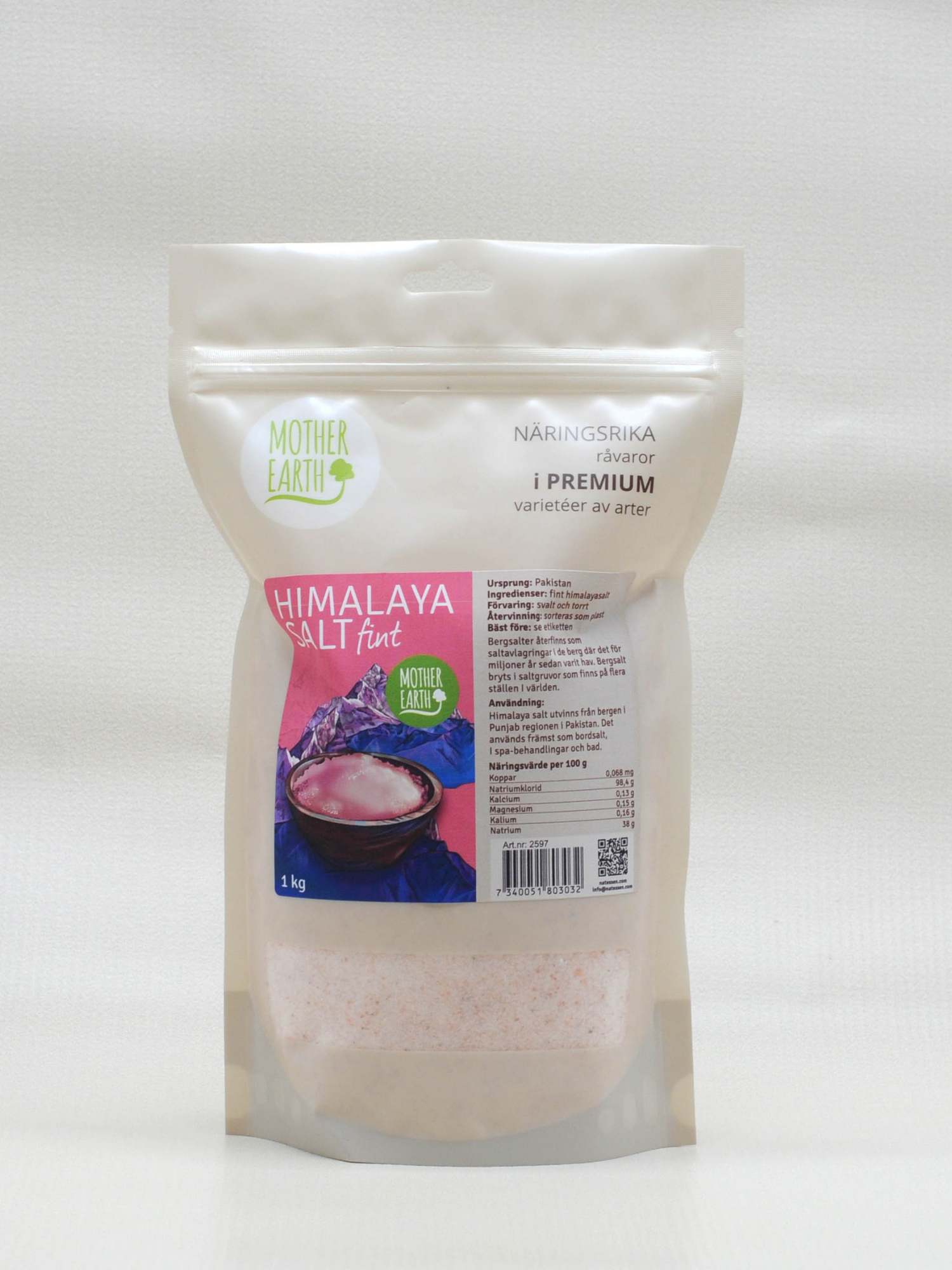 Mother Earth Himalayasalt Fint 1kg