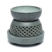 Grey Soapstone Aromalampa & Rökelsehållare