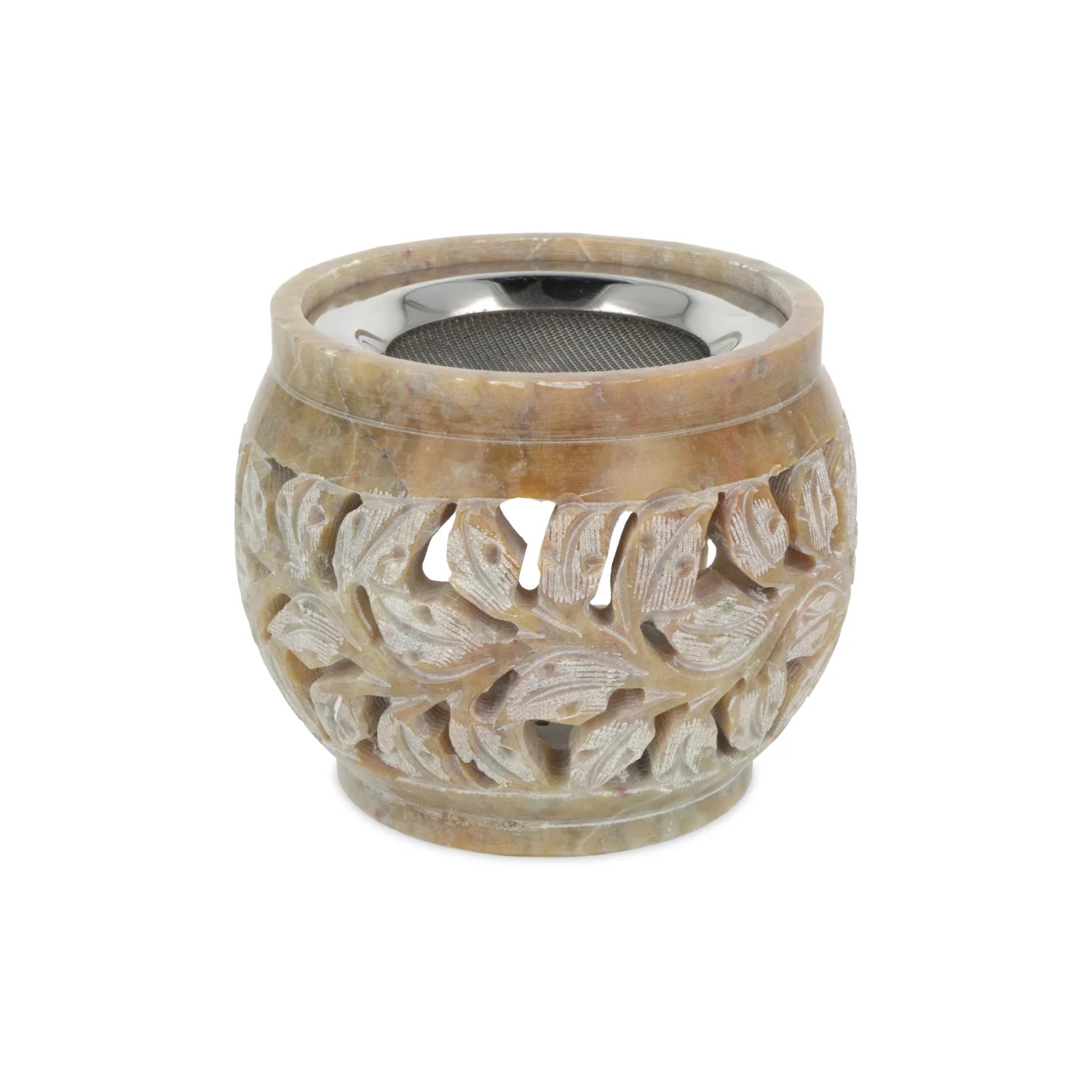 Beige Soapstone Aromalampa & Rökelsehållare