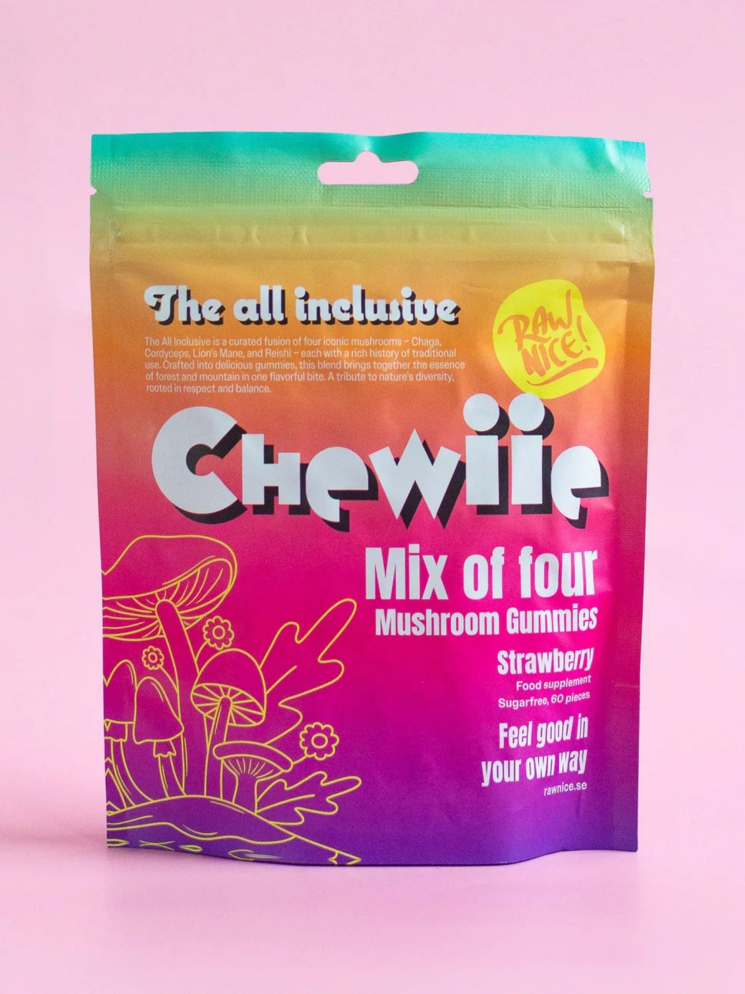 Rawnice Chewiie – The All Inclusive Four Mushroom Mix Gummies