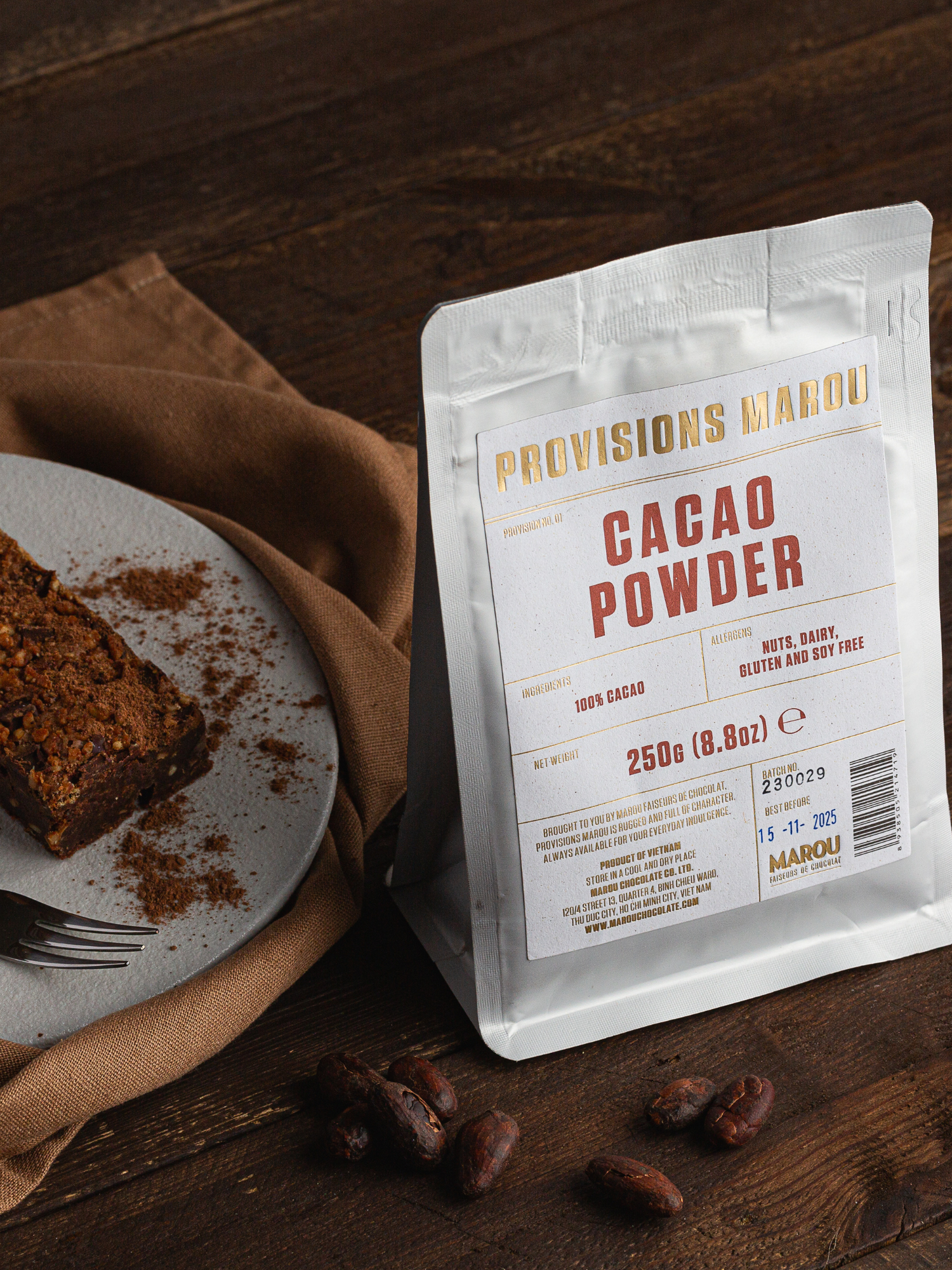 Cocoa powder in metal tin Marou 250g