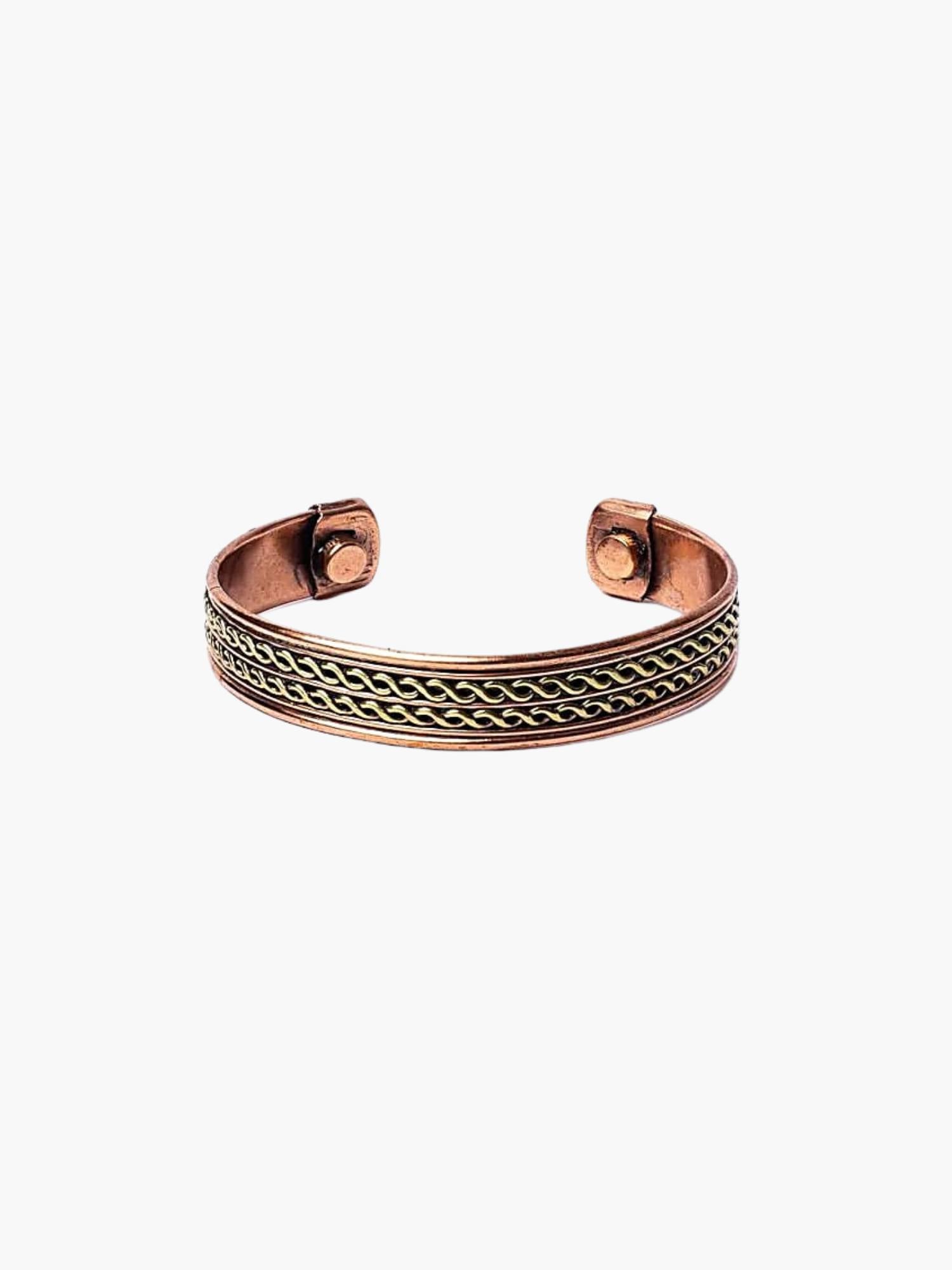 Koppararmband Magnet Double Helix