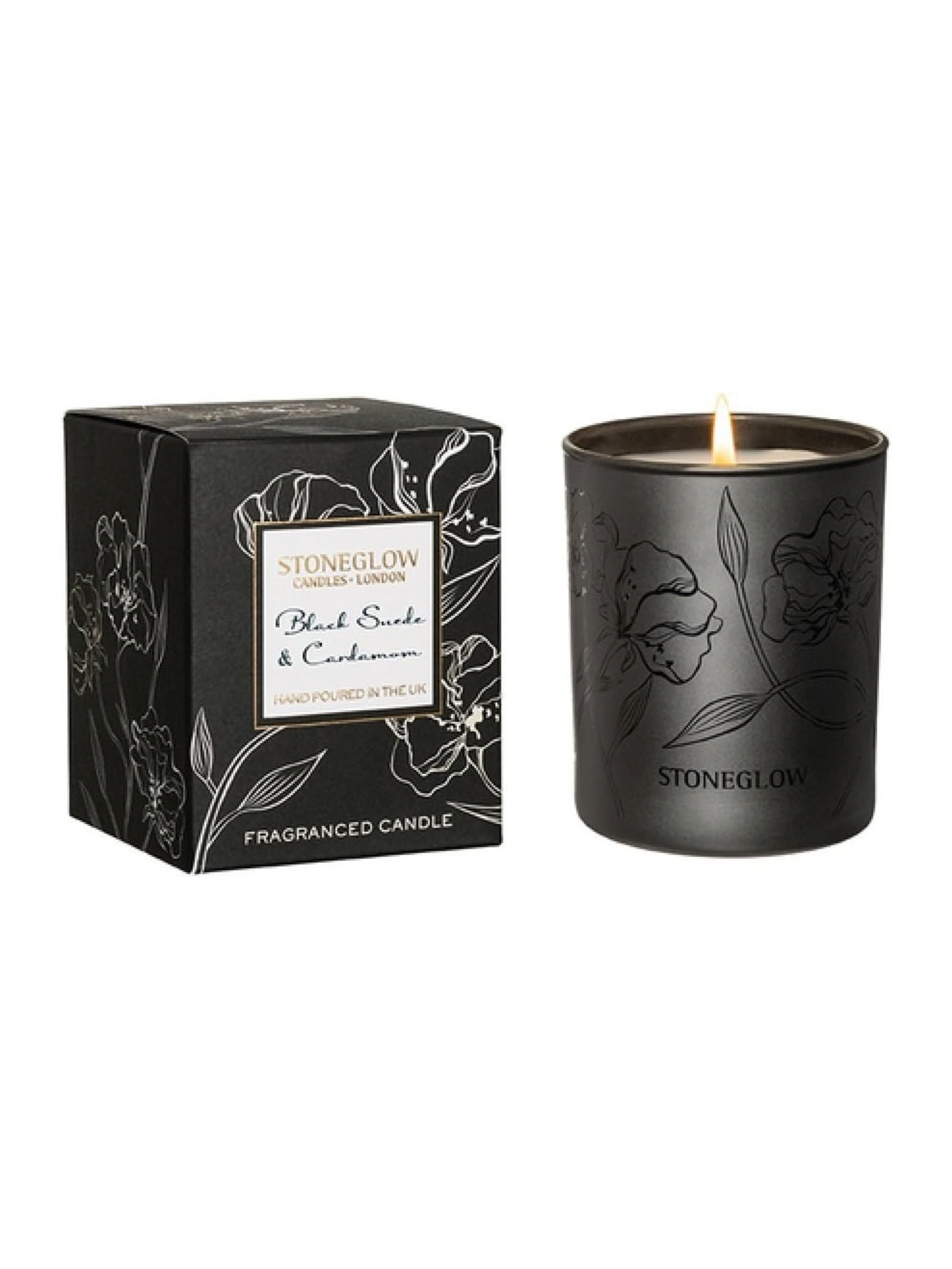 Stoneglow Night Flower Doftljus Black Suede & Cardamom