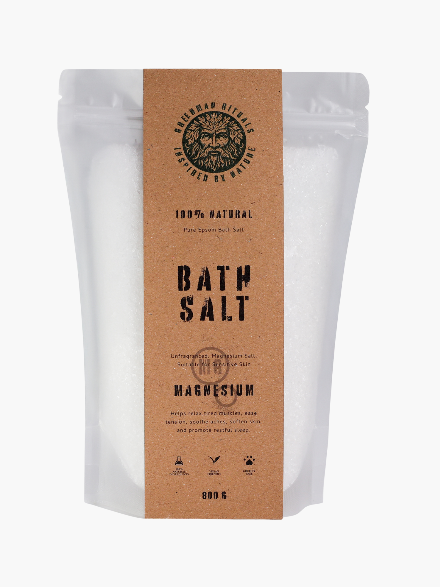 Greenman Rituals Magnesium Epsom Badsalt – Pure Formula