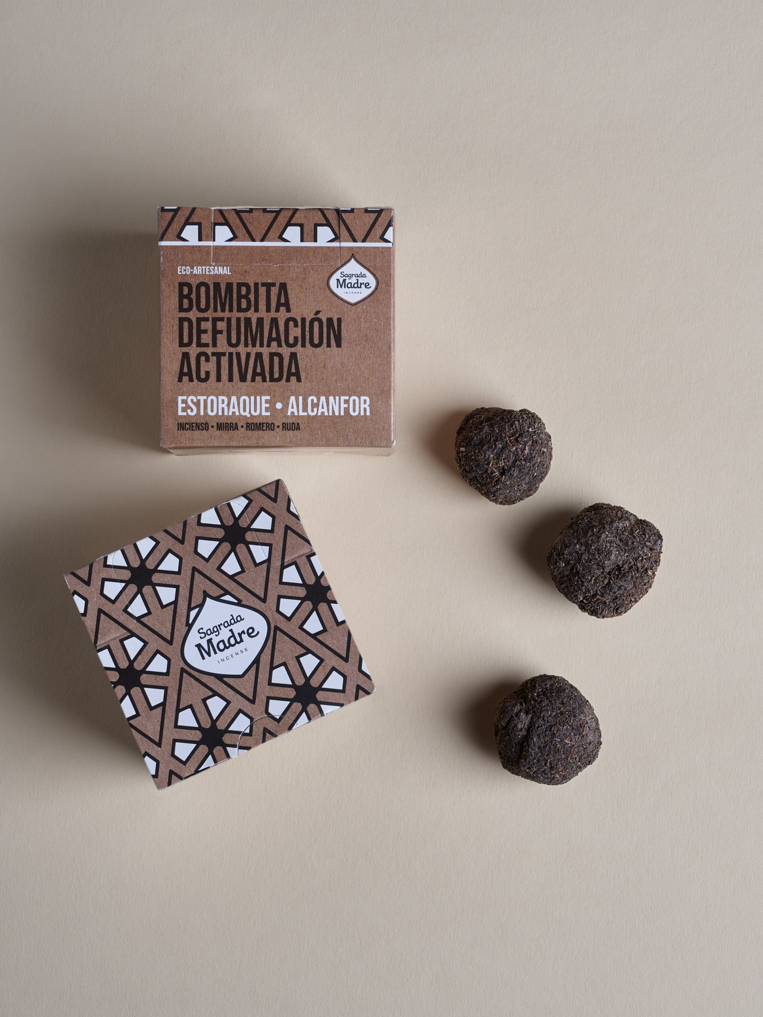 Styrax &amp; Camphor Bombita incense balls Sagrada Madre