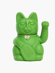 Maneki Neko Lucky Cat Hulk Green - Family Good Luck