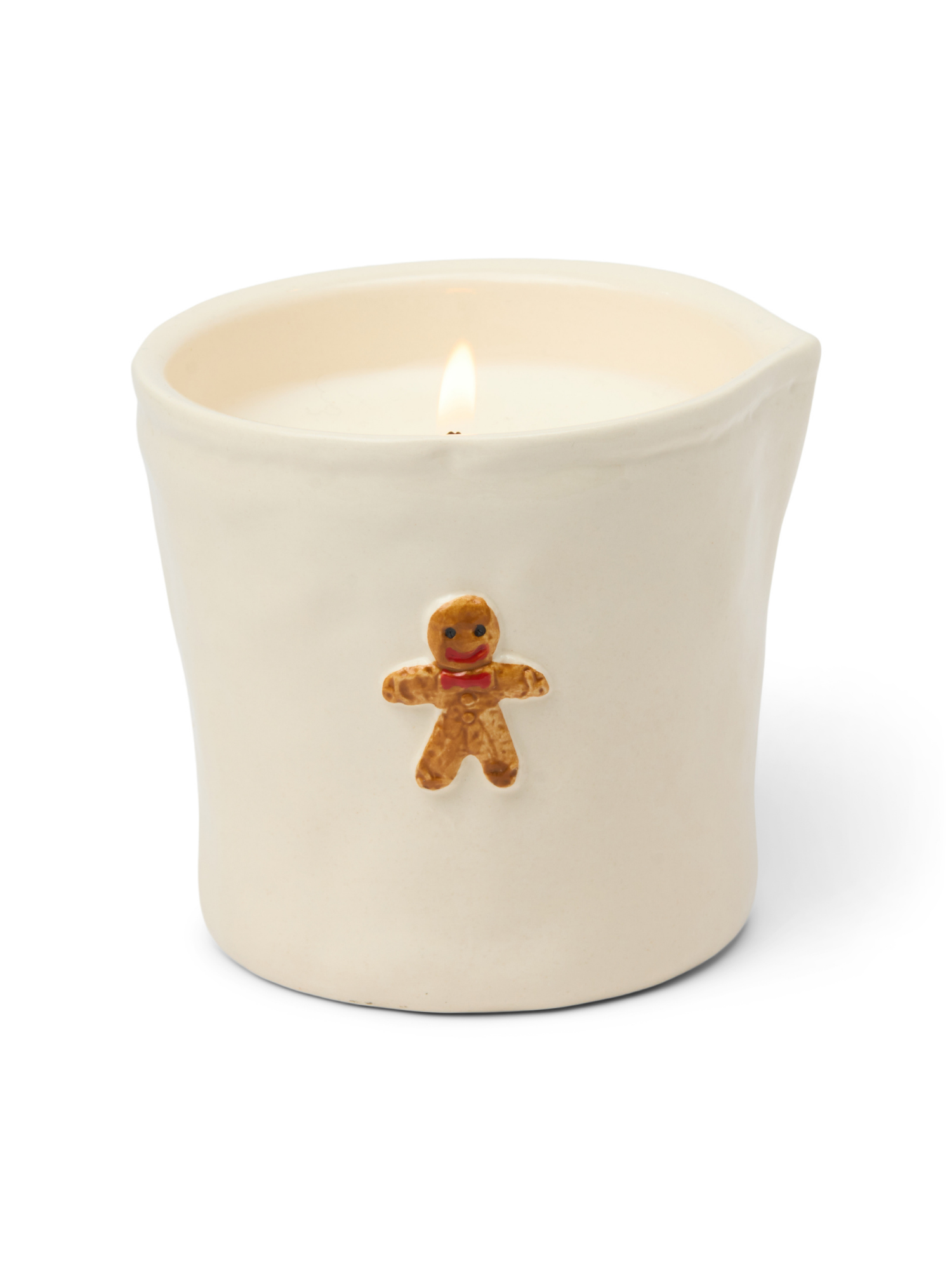 Doftljus i keramikkrus – Gingerbread