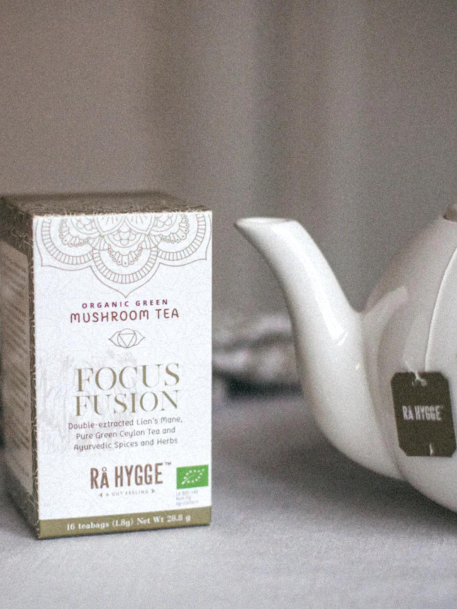 Rå Hygge - Focus Fusion Organic Green Tea & Herbs Lion's Mane