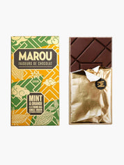 Mörk Choklad med Chokladmynta & Apelsin 68% Marou 80g