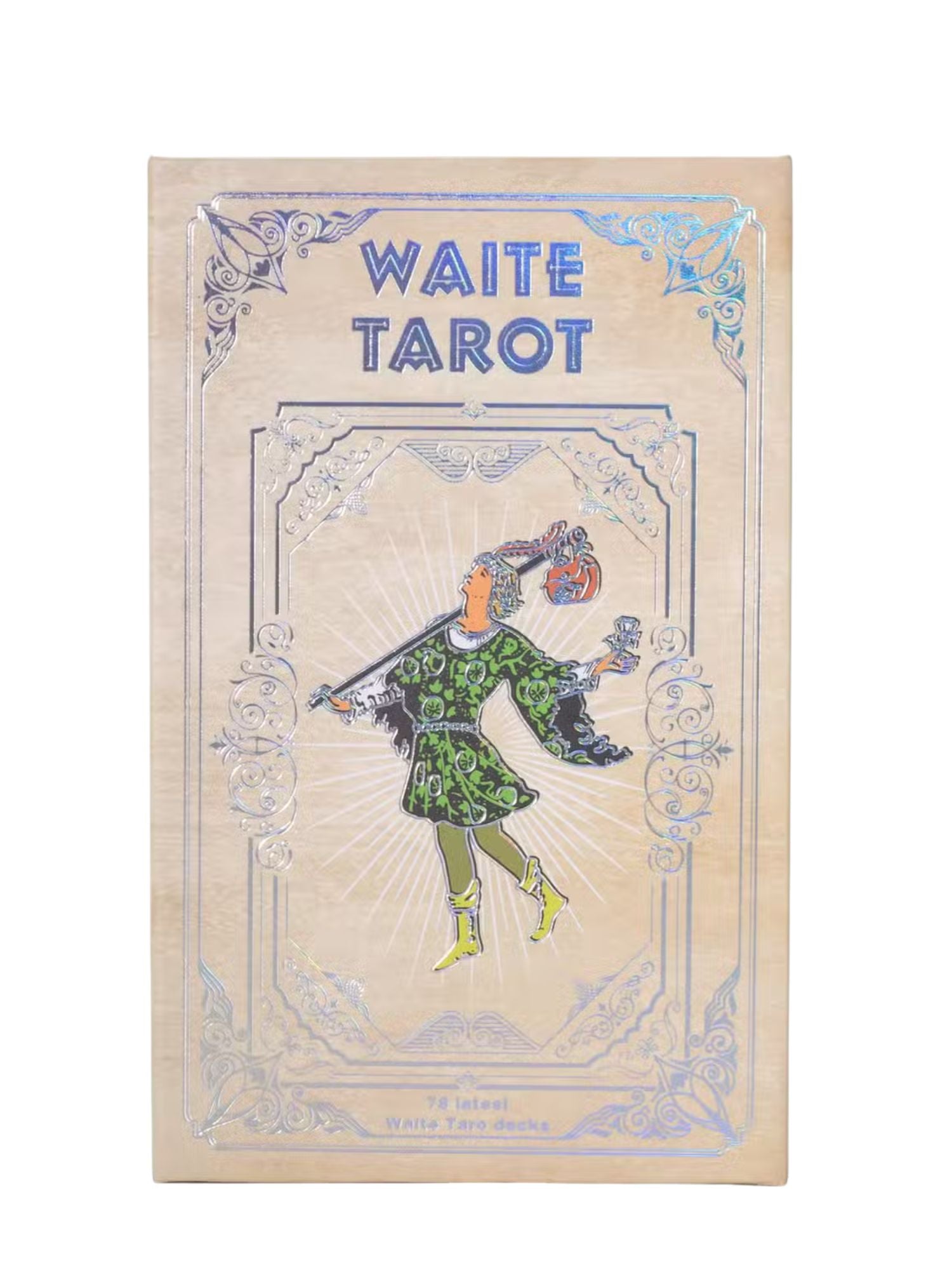 Silver Foil Waite Tarot Card Deck + Guidebok