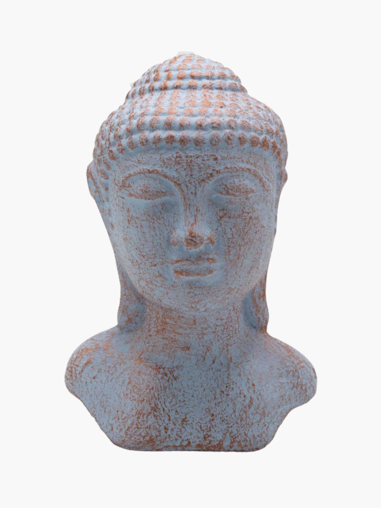 Tranquility Buddha Head Blue Copper
