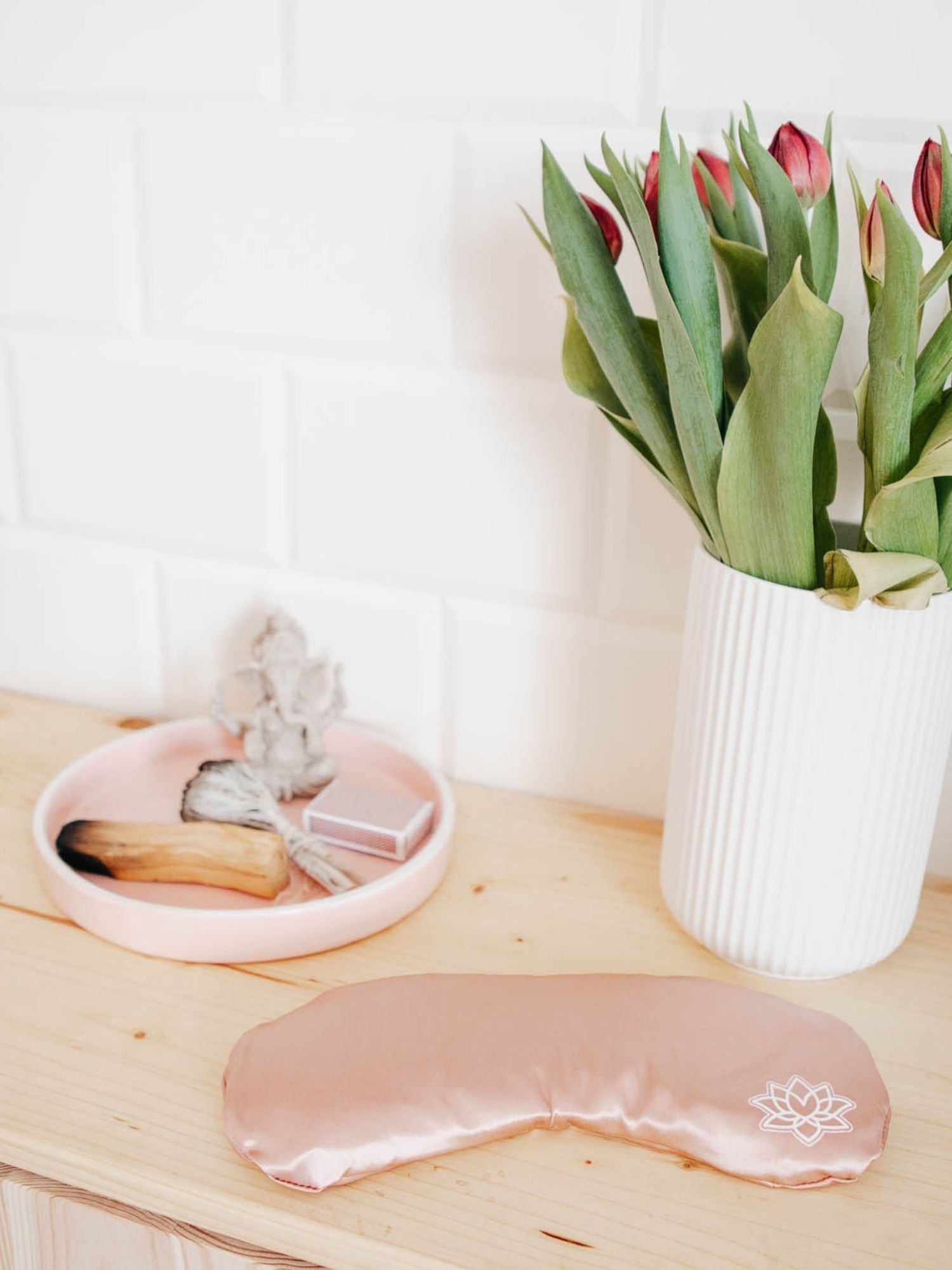 Silk Eye Pillow Beige med Lavendel