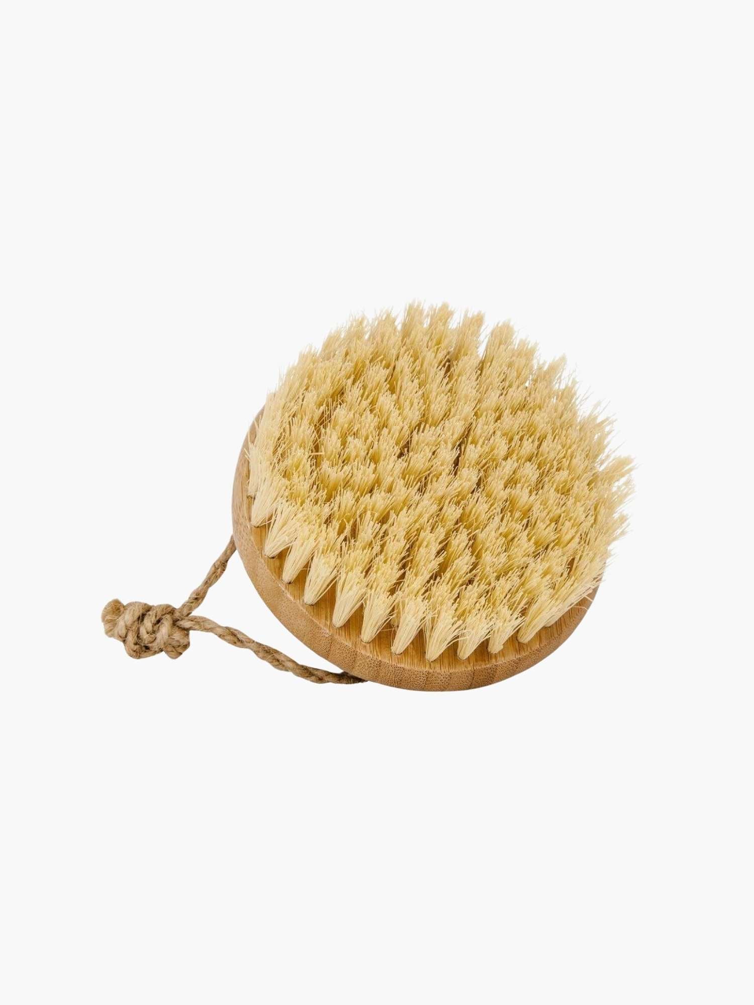 Body scrub round wooden brush