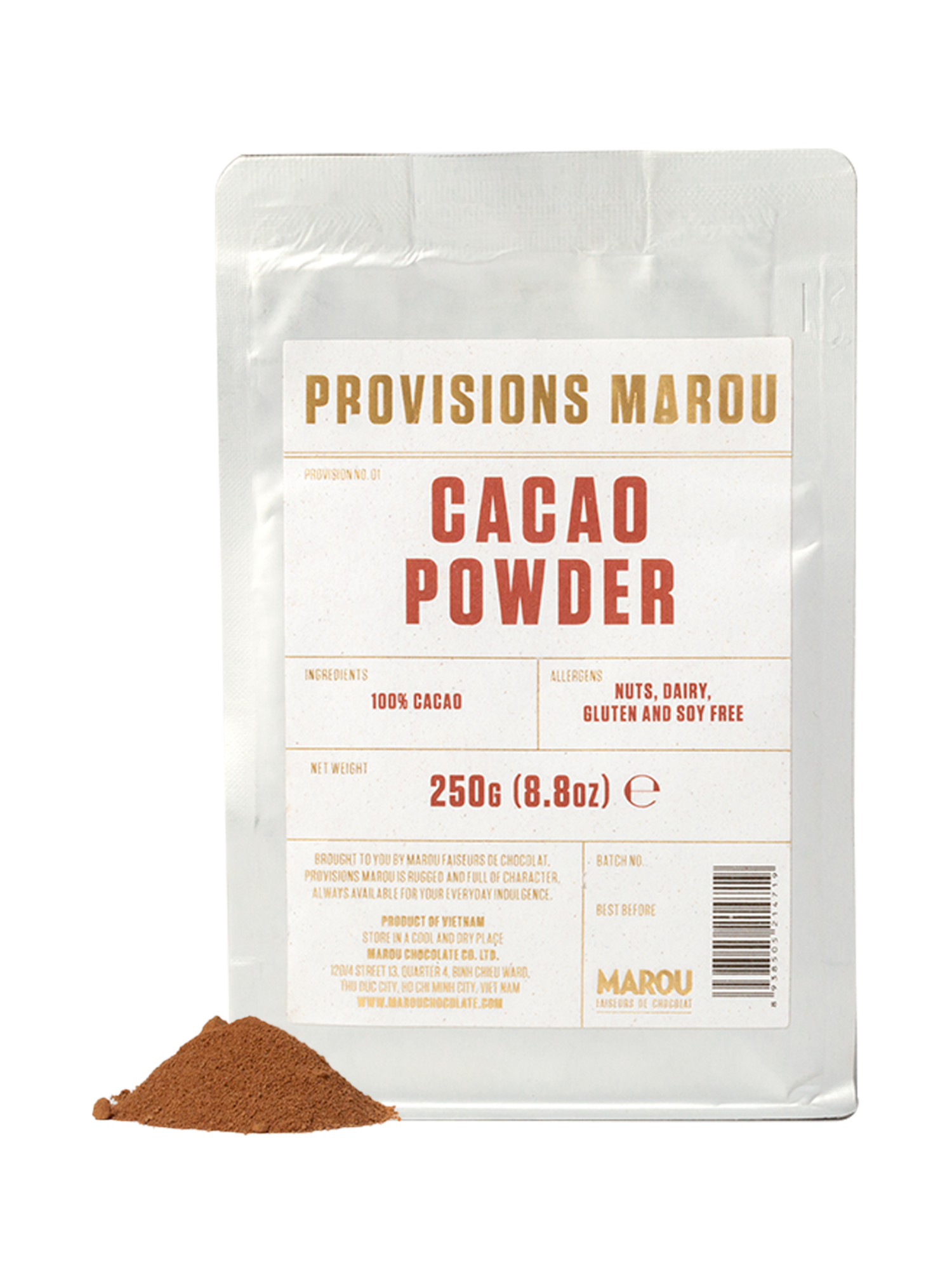 Cocoa powder in metal tin Marou 250g