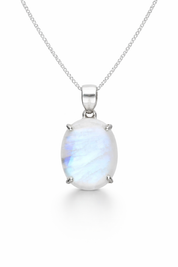 Bohemian Moonstone Pendant 925 Sterling Silver
