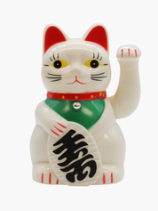 Maneki Neko Lucky Cat Classic White - Good Luck & Prosperity