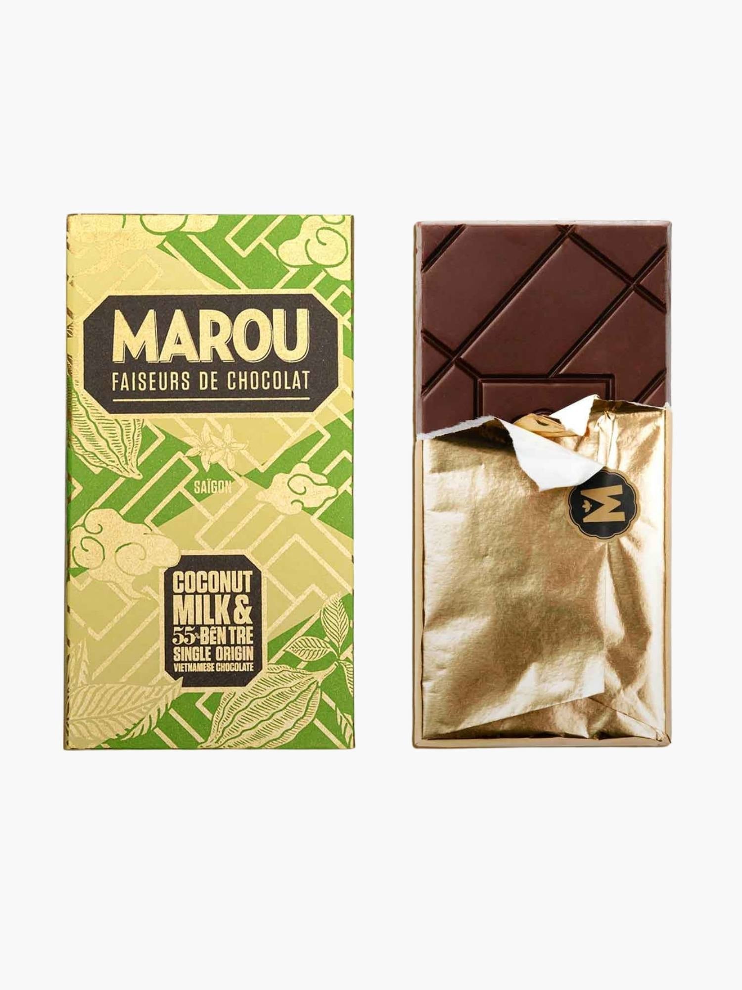 Mörk Mjölkchoklad med Kokosmjölk 55% Marou 80g