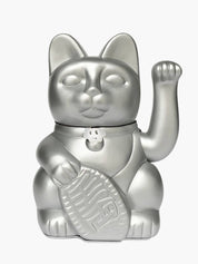 Maneki Neko Lucky Cat Silver Large - Good Business