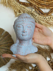 Tranquility Buddha Head Blue Copper