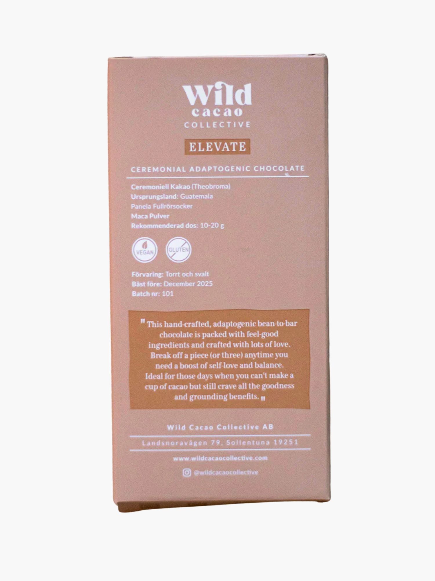 Elevate Adaptogenic Ceremonial Chocolate Bar 50 gr