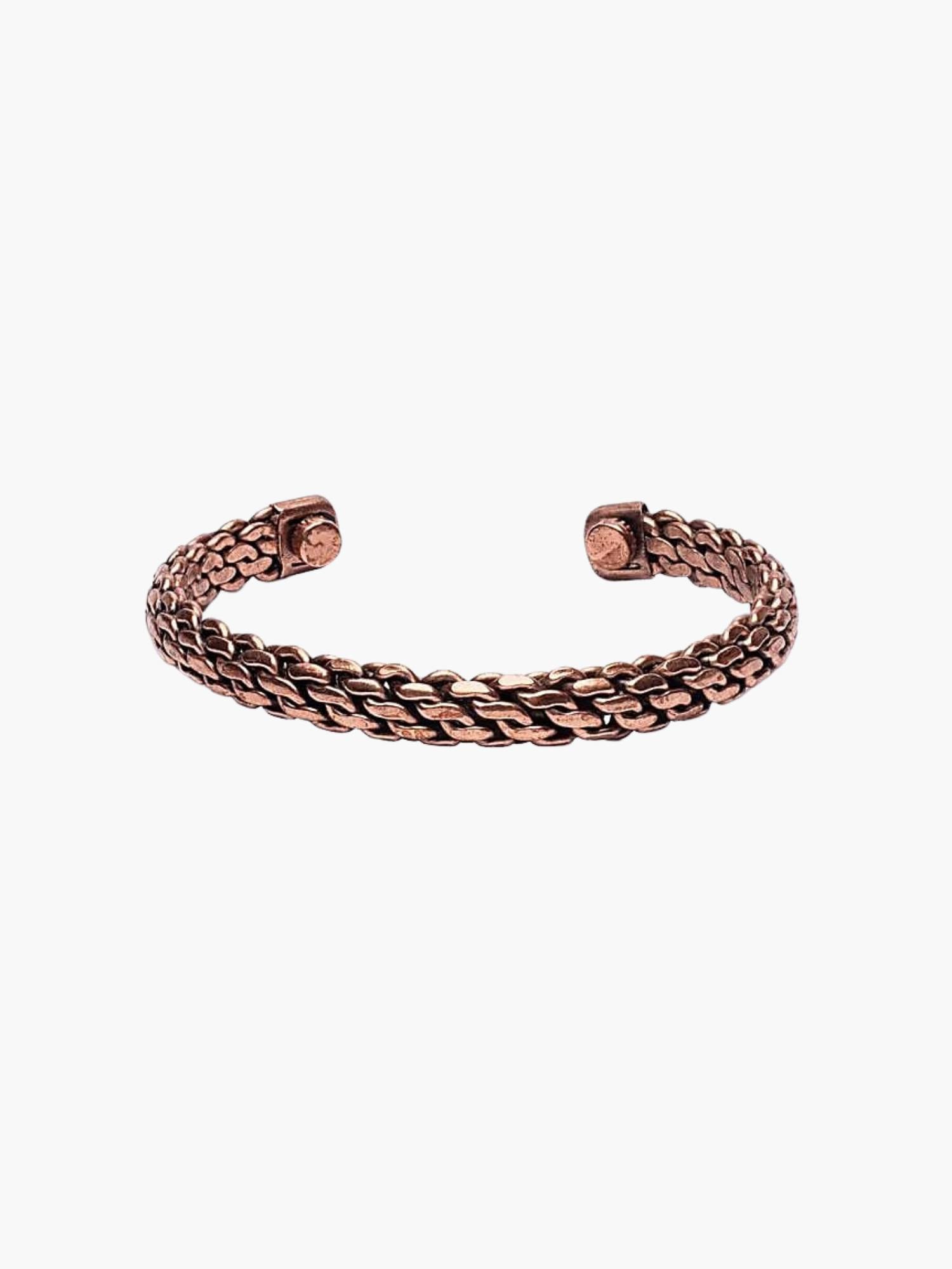 Koppararmband Magnet Braided