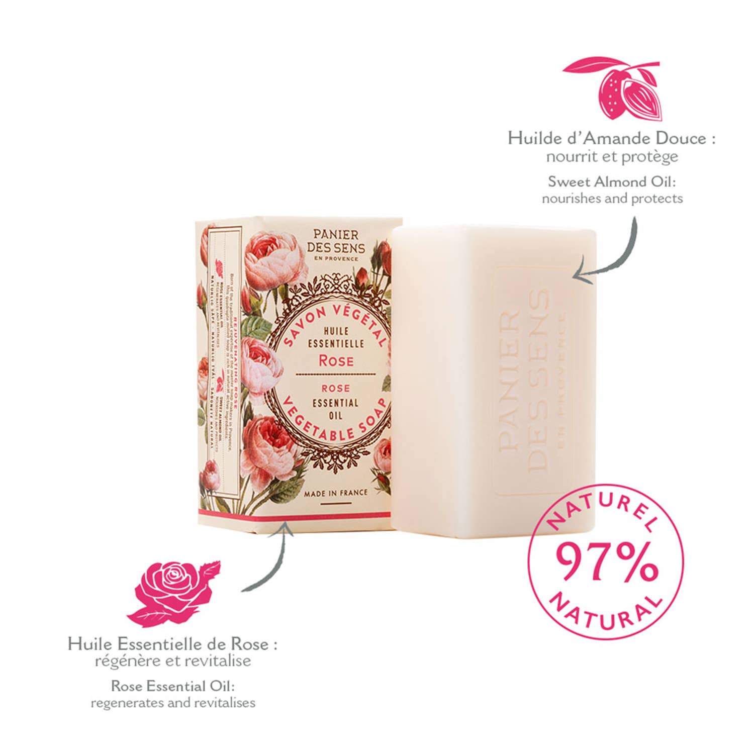 Panier Des Sens Rose Perfumed Soap 150g