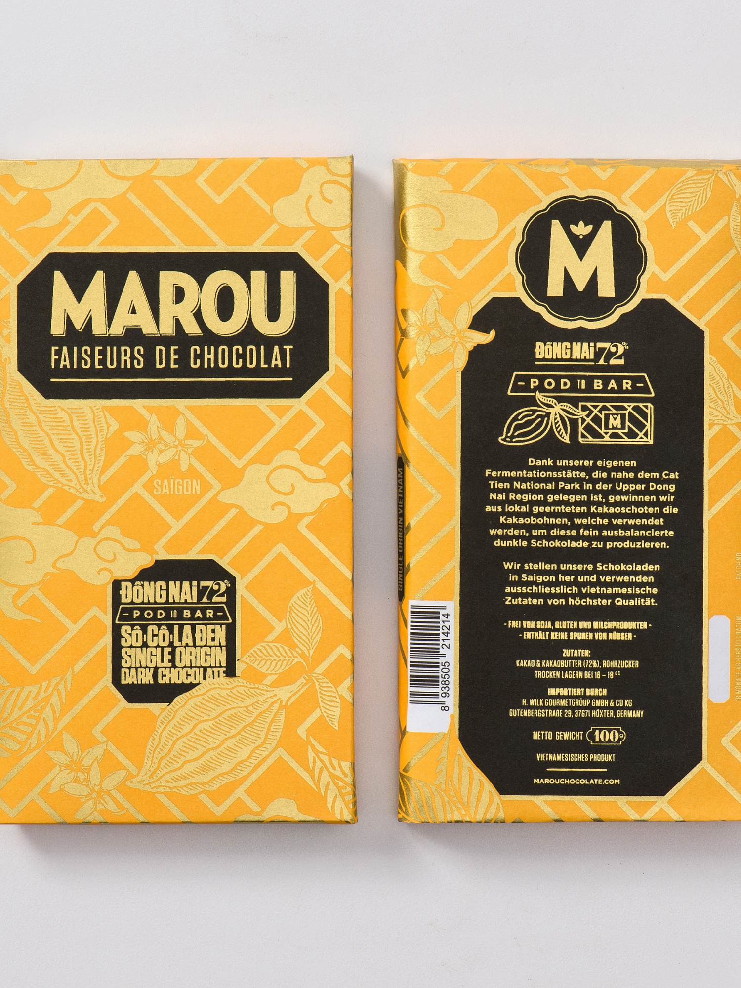 Mörk Choklad Dong Nai 72% Marou 80g