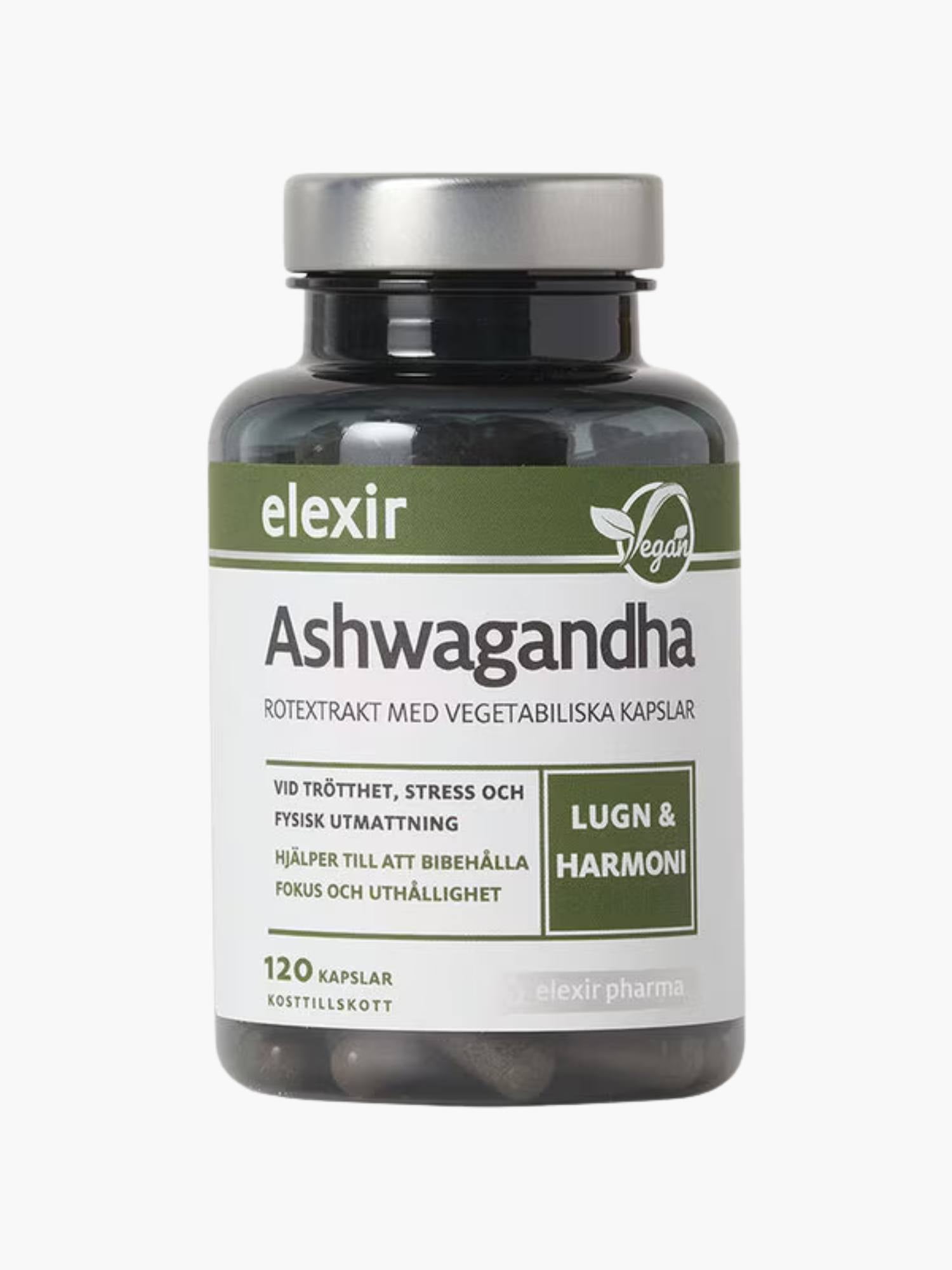 Ashwaganda 120 kapslar Elexir Pharma