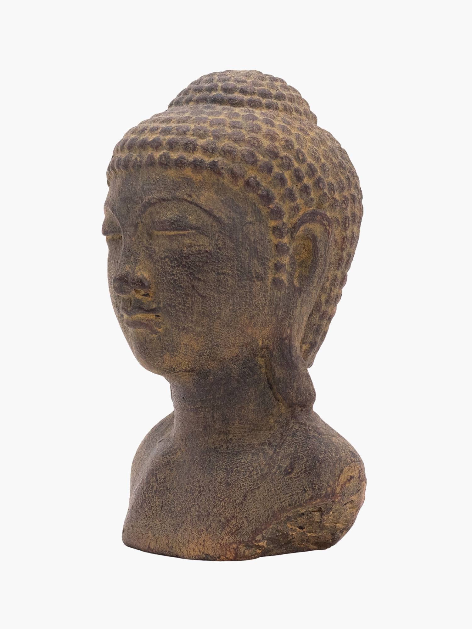 Tranquility Buddha Head Grey