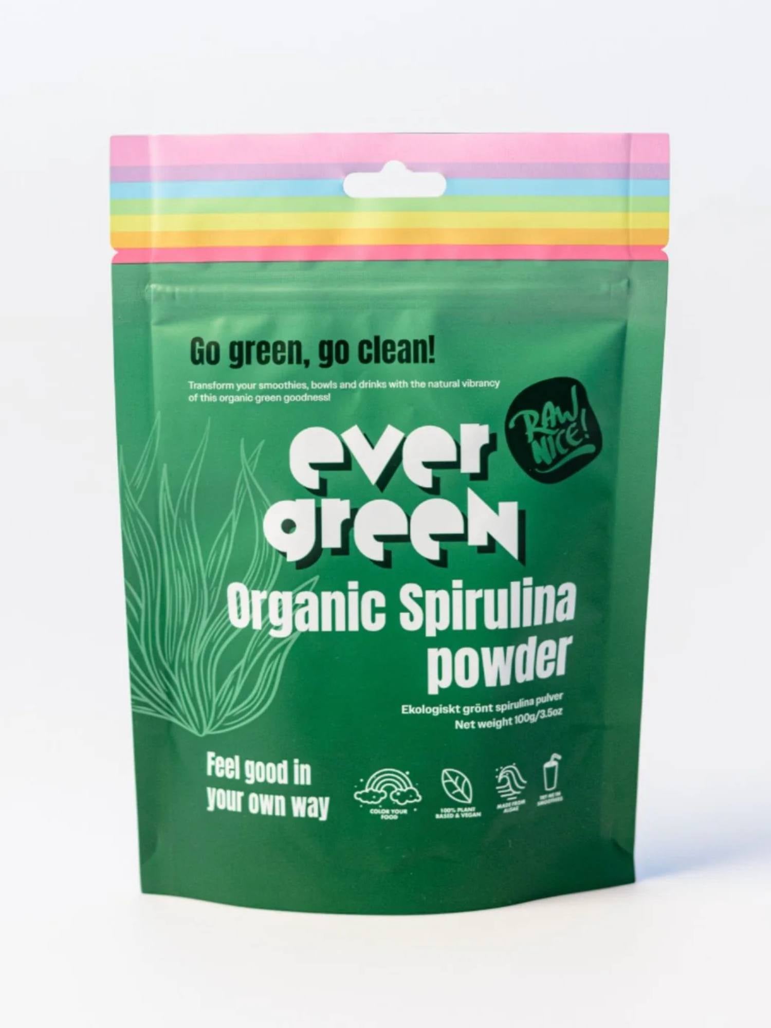 Raw Nice Ekologisk Grön Spirulina